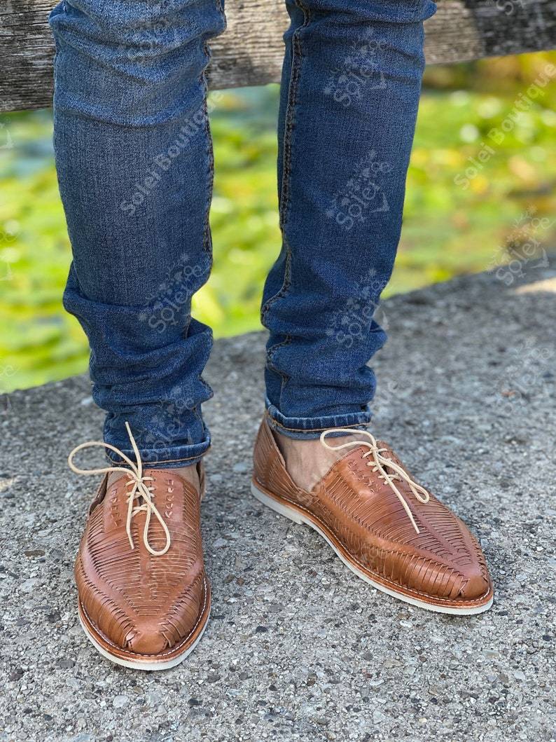 Men’s Artisanal Mexican Leather Sandal. Mexican Huarache. Huarache Rodrigo - Solei Store
