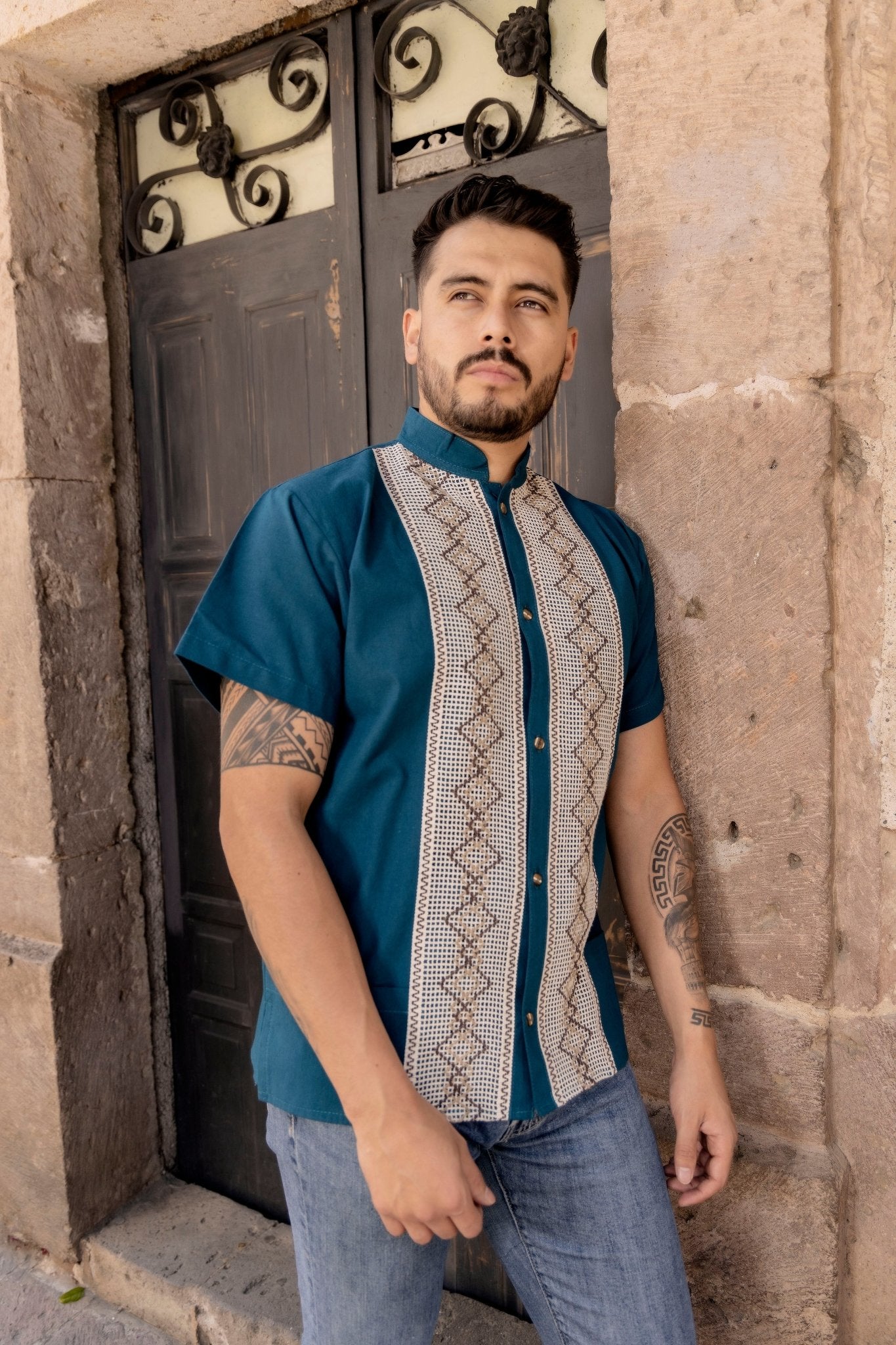 Mens Mexican Traditional Shirt. Guayabera for Men. Guayabera Cristobal - Solei Store
