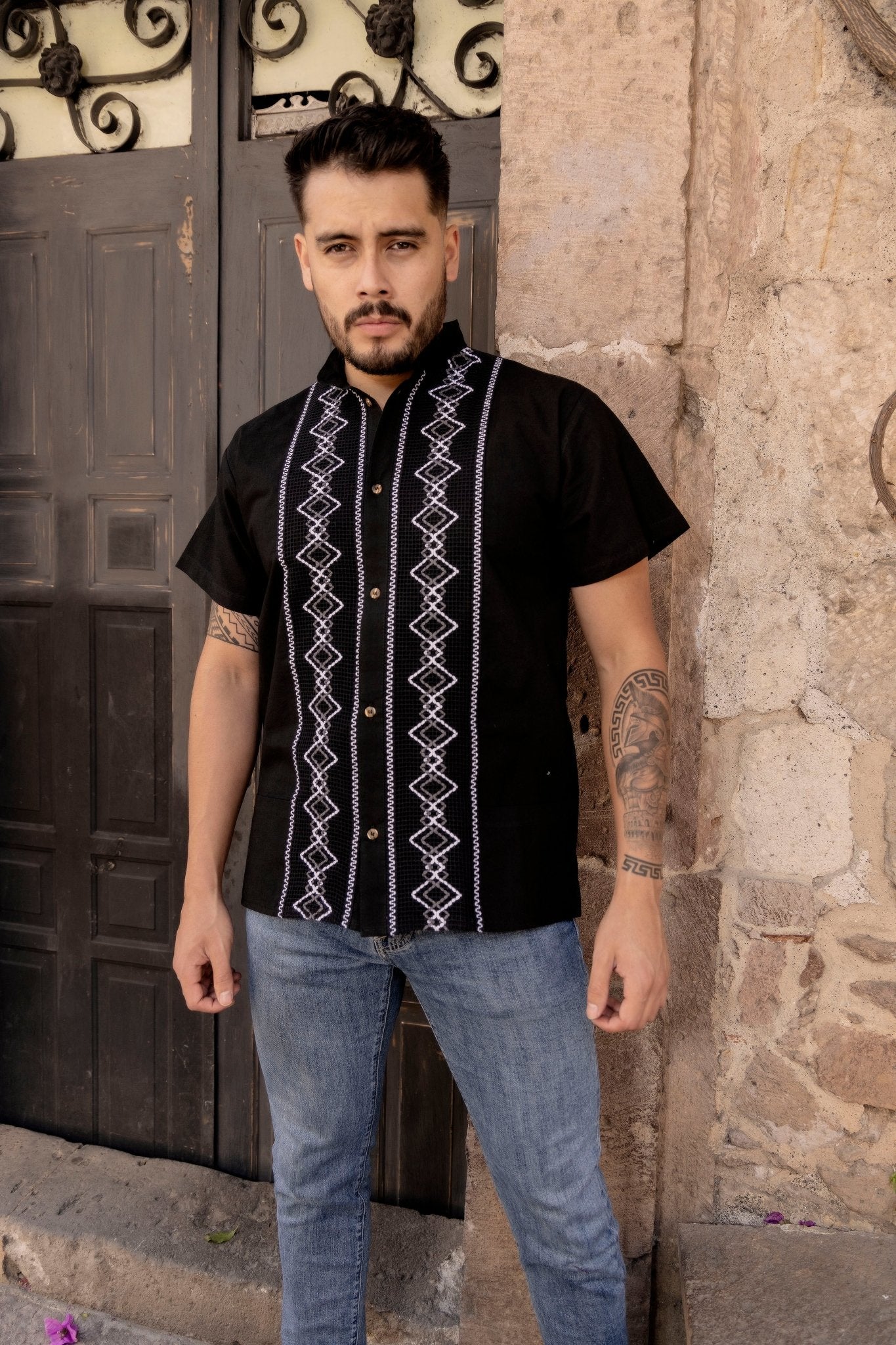 Mens Mexican Traditional Shirt. Guayabera for Men. Guayabera Cristobal - Solei Store