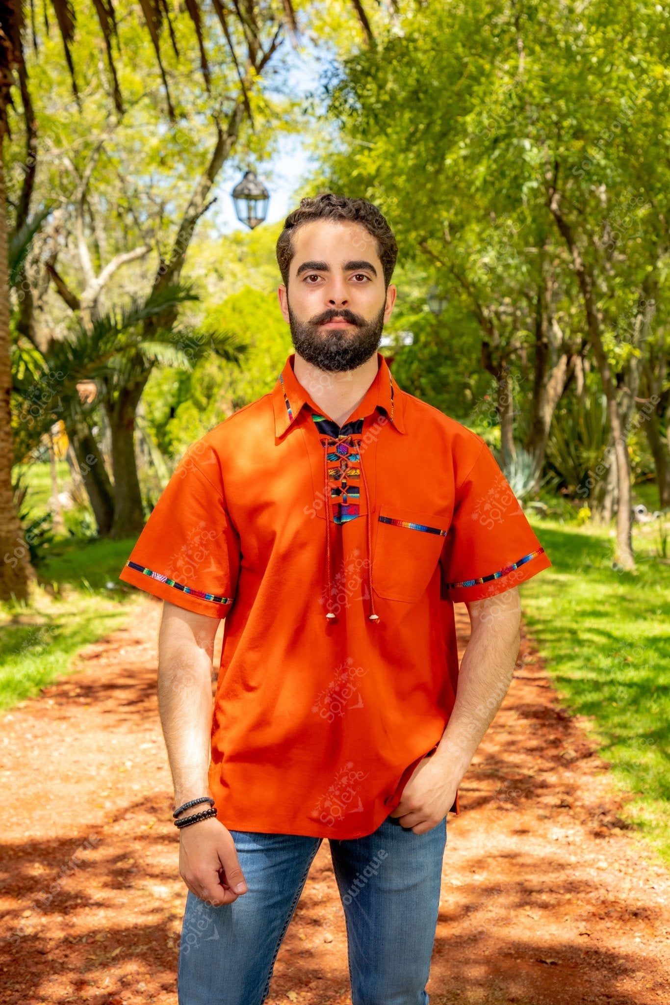 Mens Mexican Traditional Shirt. Guayabera for Men. Guayabera Emilio - Solei Store