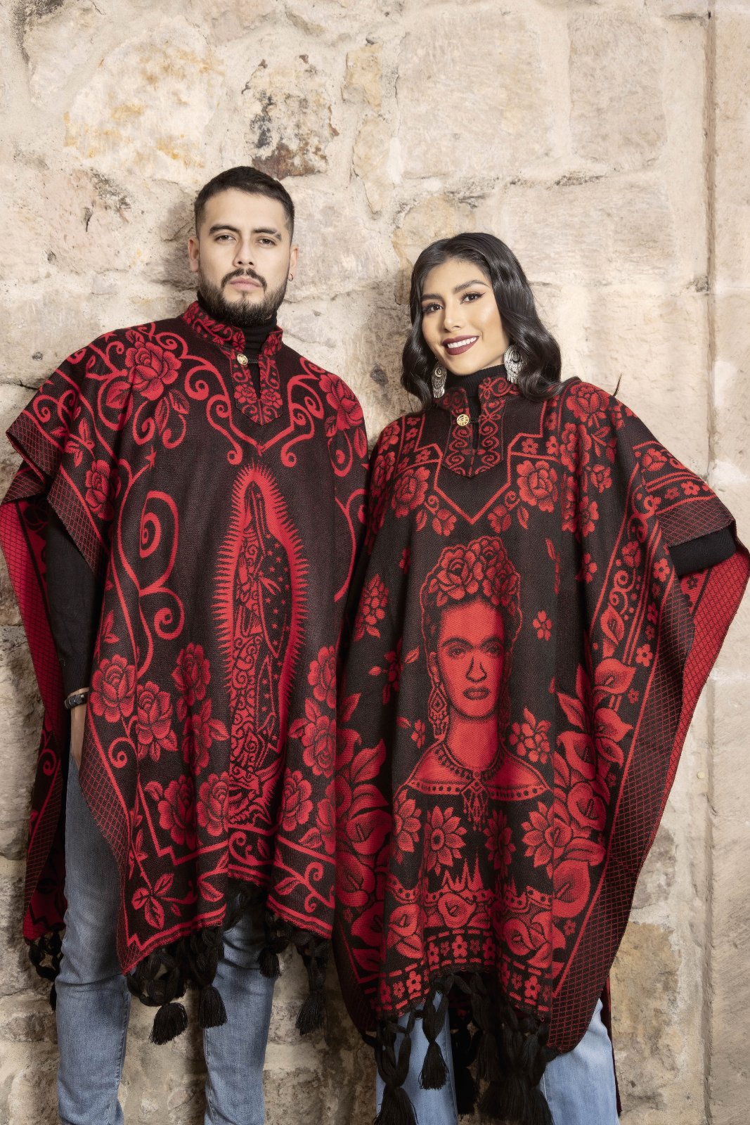 Men's Virgin Mary Poncho - Solei Store