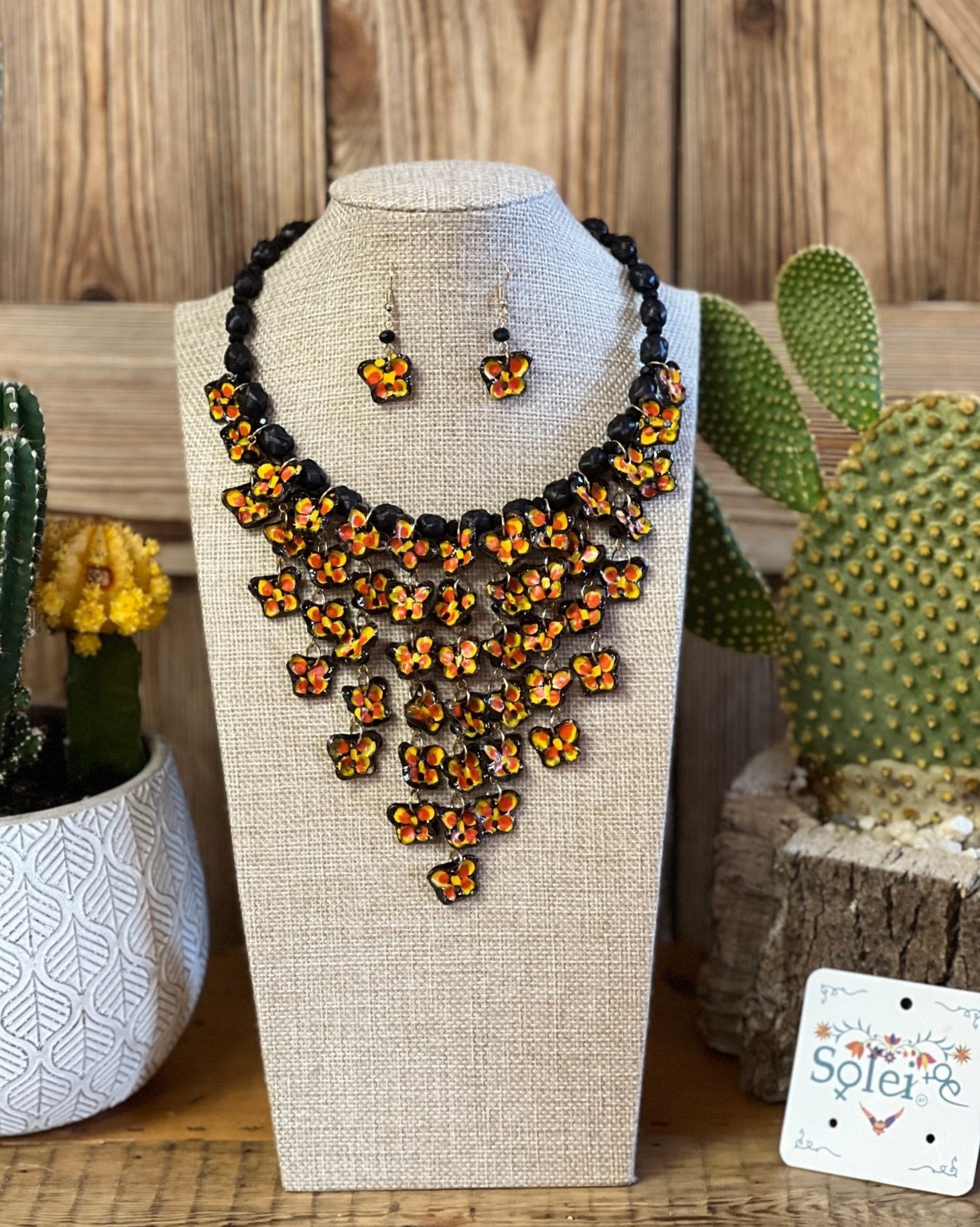 Mexican Artisanal Butterfly Jewelry Set. Set Monarca. - Solei Store