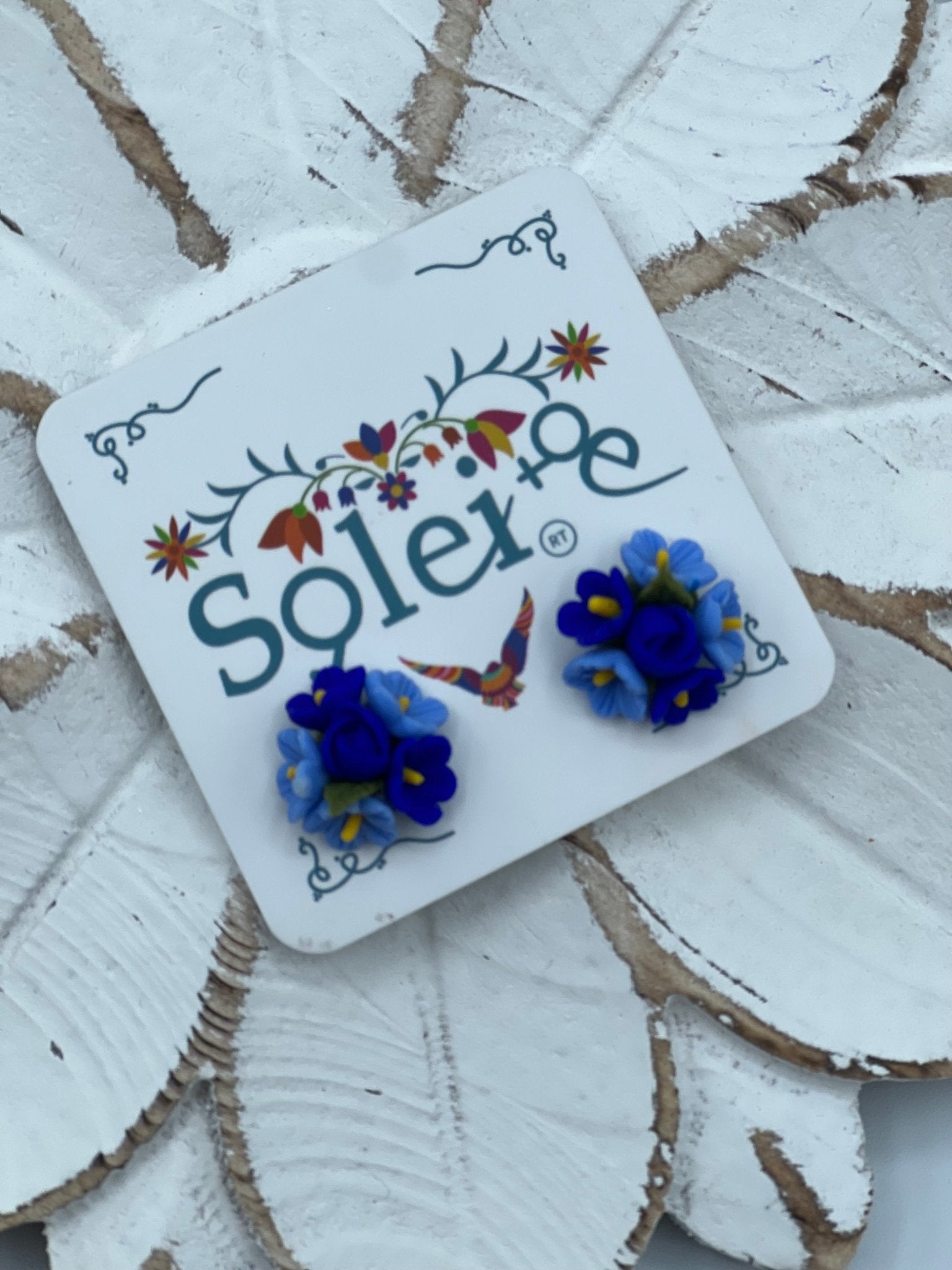 Mexican Artisanal Flower Earrings. Migajon Earrings. - Solei Store