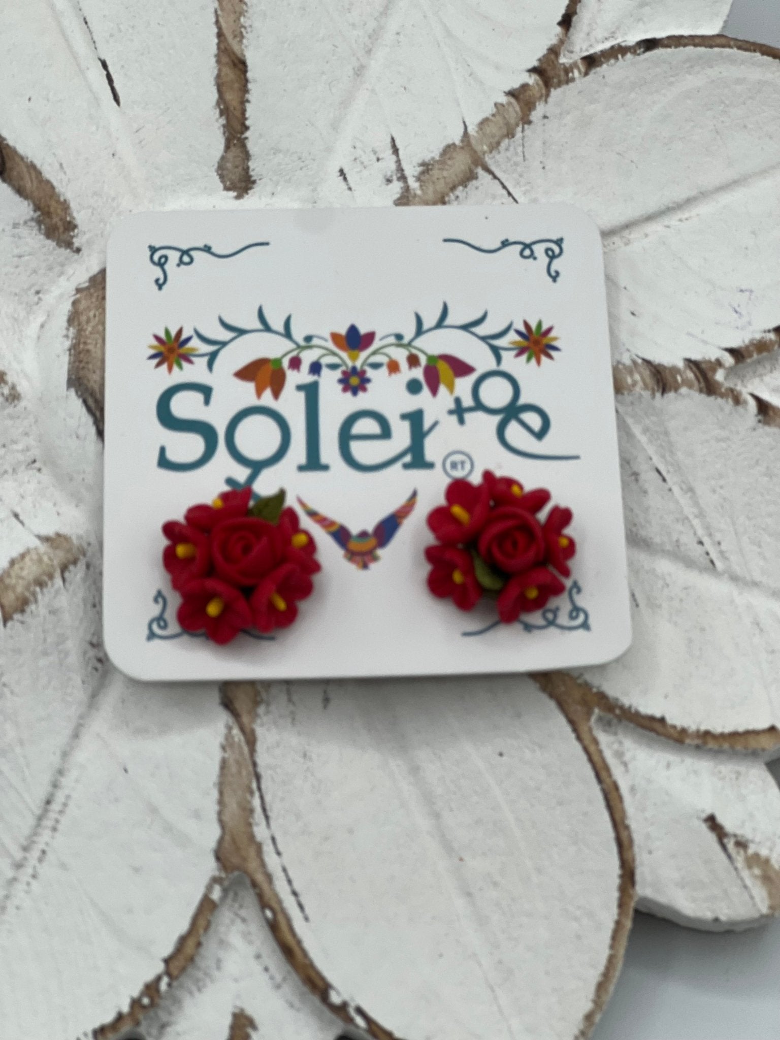 Mexican Artisanal Flower Earrings. Migajon Earrings. - Solei Store