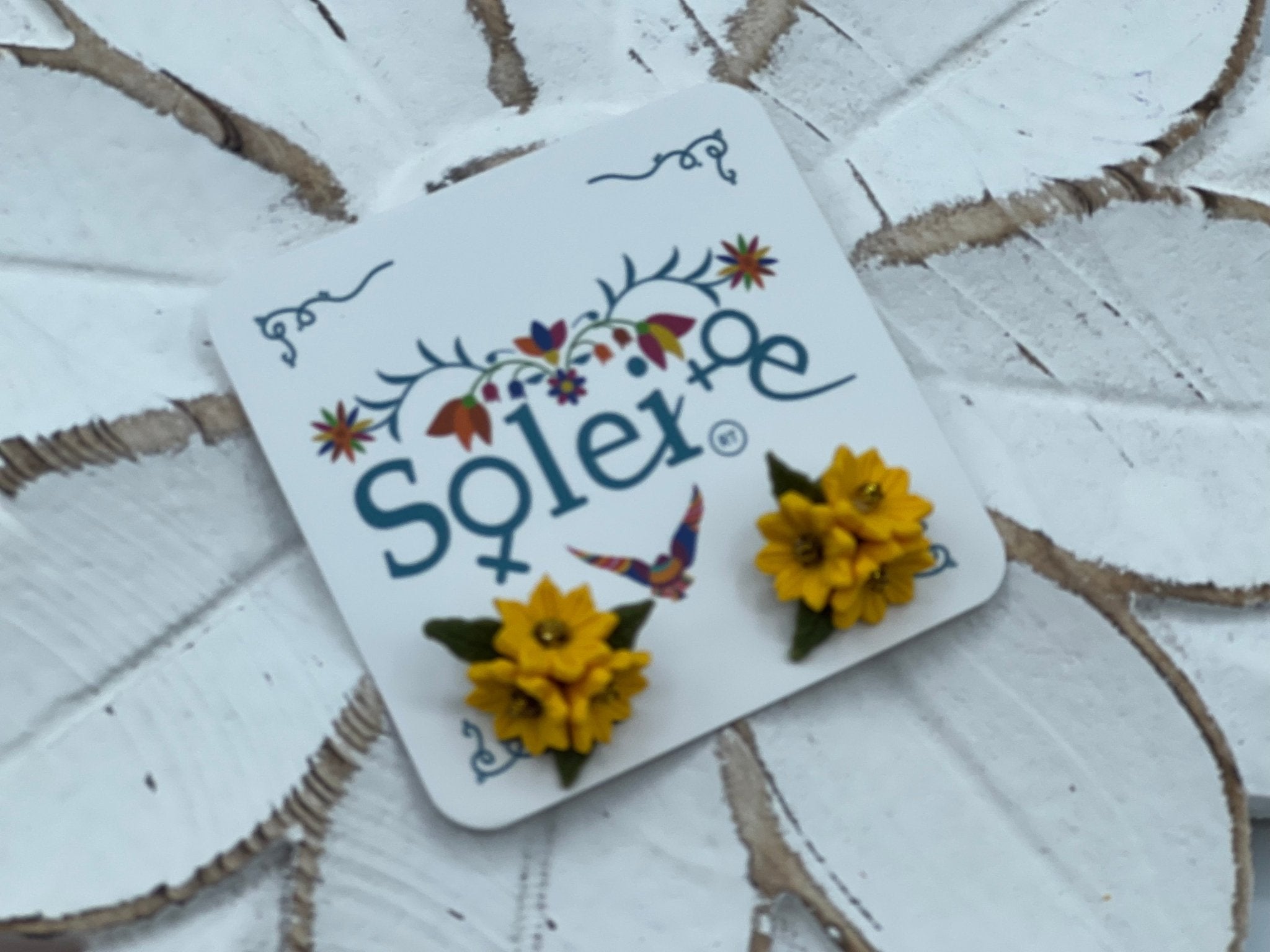 Mexican Artisanal Flower Earrings. Migajon Earrings. - Solei Store