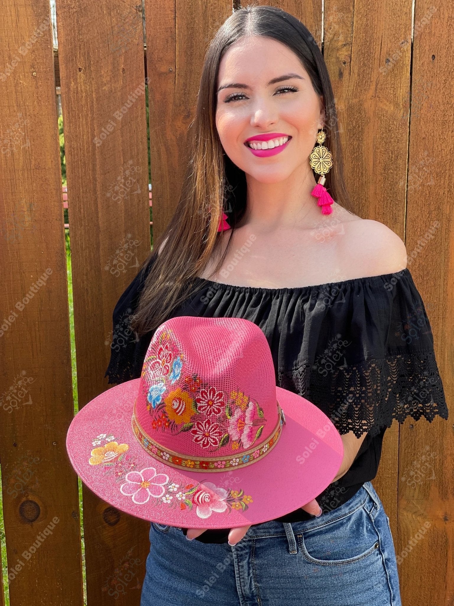 Mexican Artisanal Hand Painted Hat. Sombrero Carolina - Solei Store