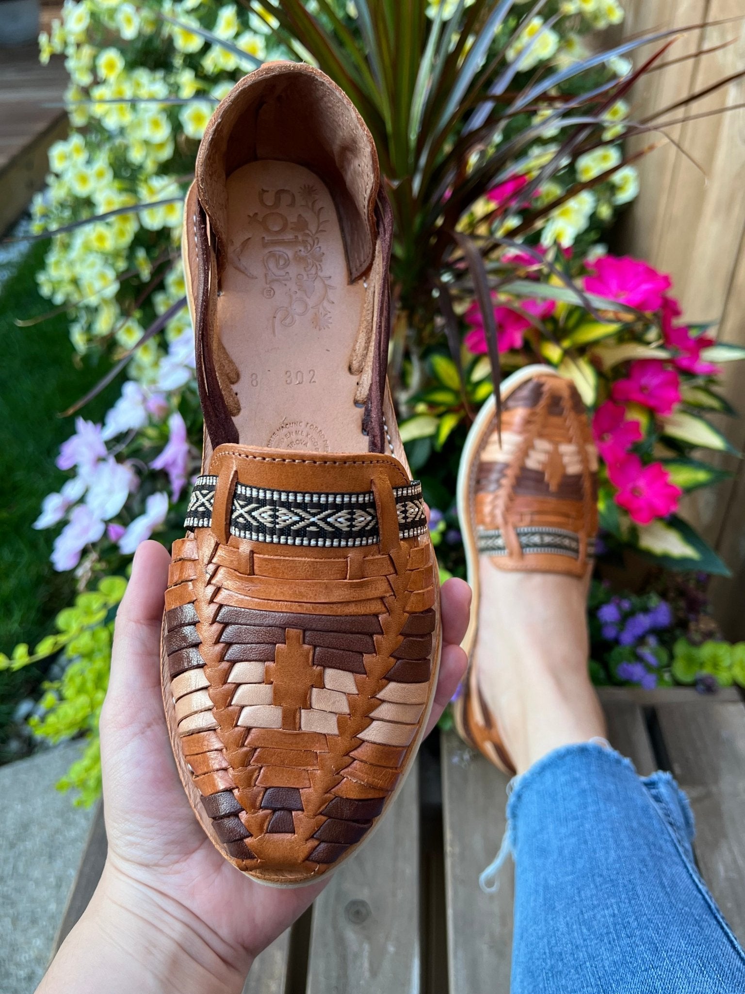 Mexican Artisanal Leather Shoes. Huarache Rústico. - Solei Store