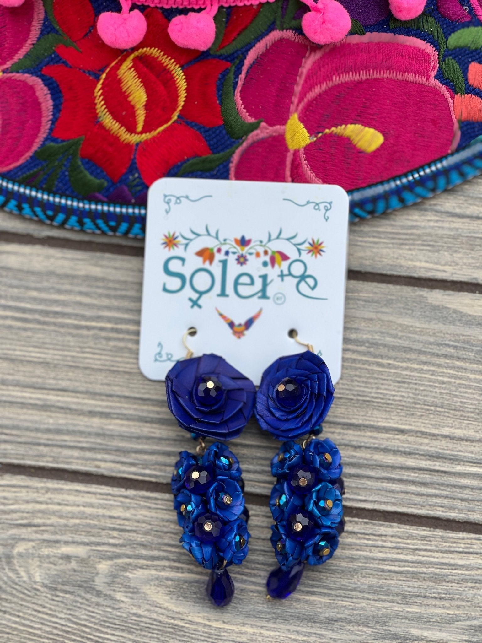 Mexican Artisanal Palm Leaf Earrings. Aretes Palma Zaira. - Solei Store