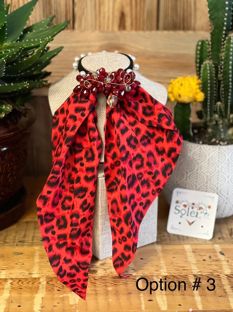 Mexican Artisanal Ponytail Scarf Hair Bow. Mascada Artesanal - Solei Store