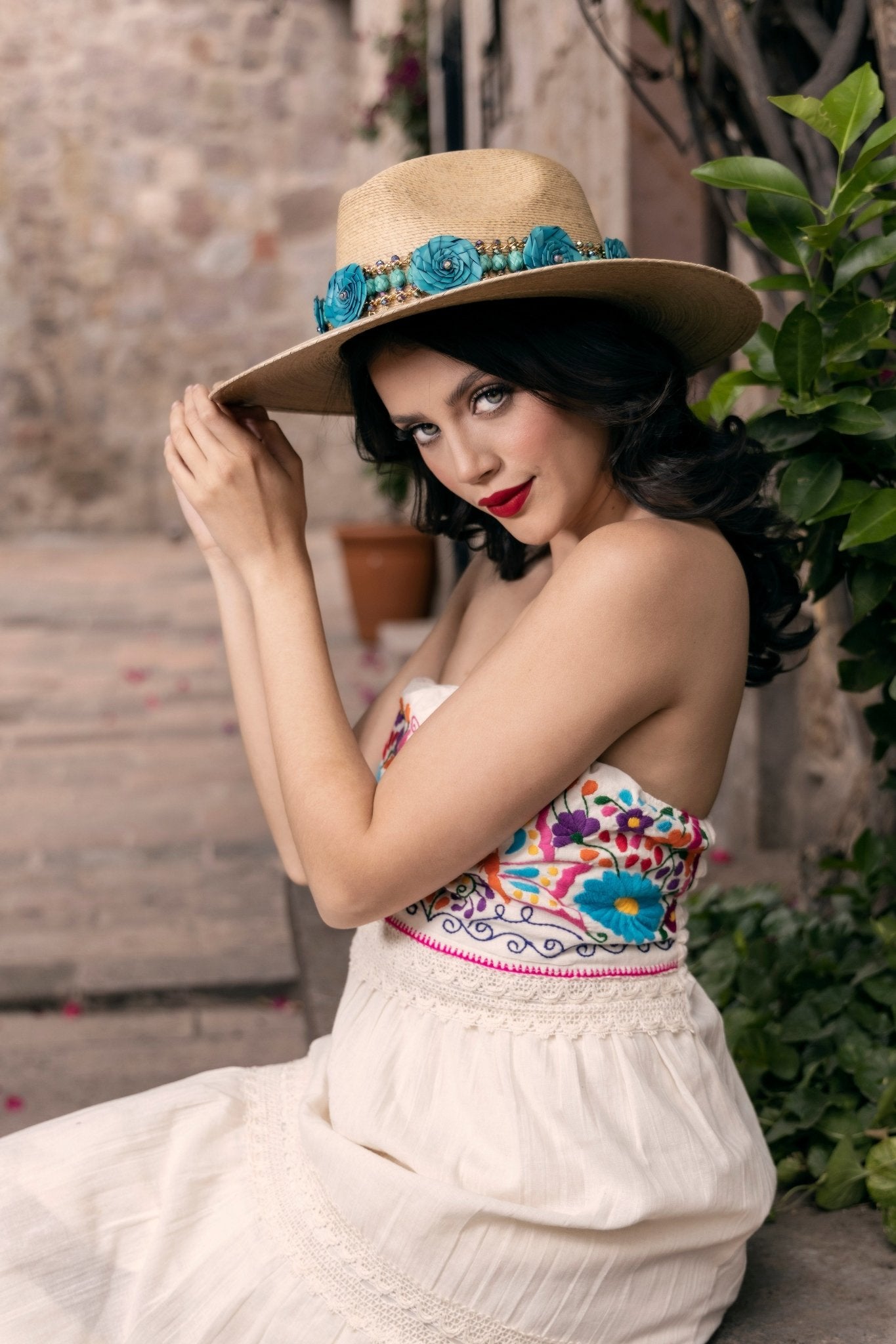 Mexican Elegant Palm Hat. Sombrero Judith - Solei Store