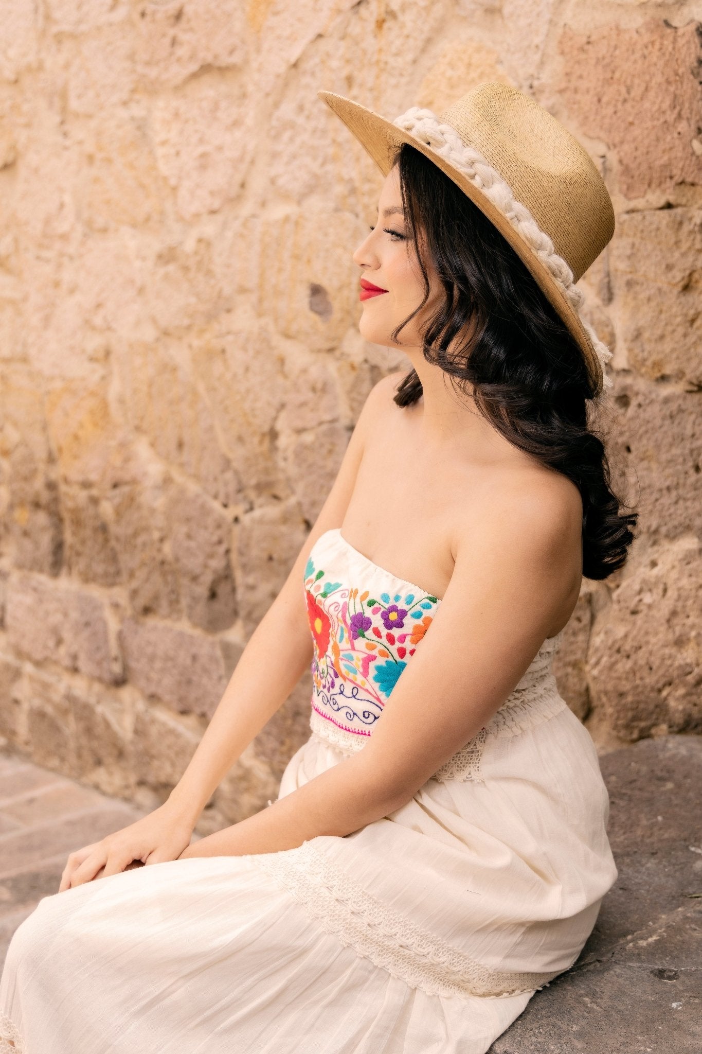 Mexican Elegant Palm Hat. Sombrero Natalia. - Solei Store