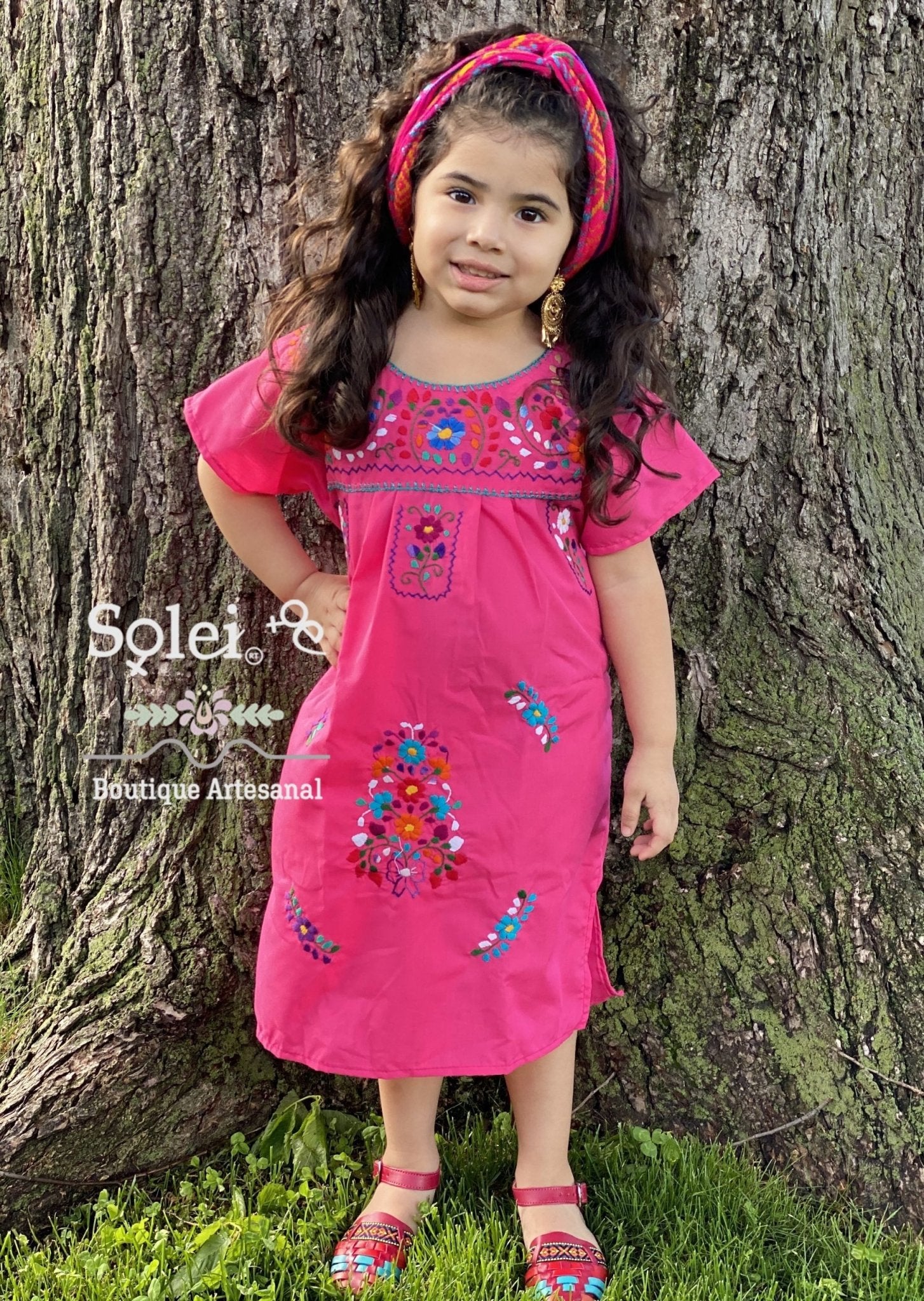 Mexican Embroidered Girls Dress - Solei Store