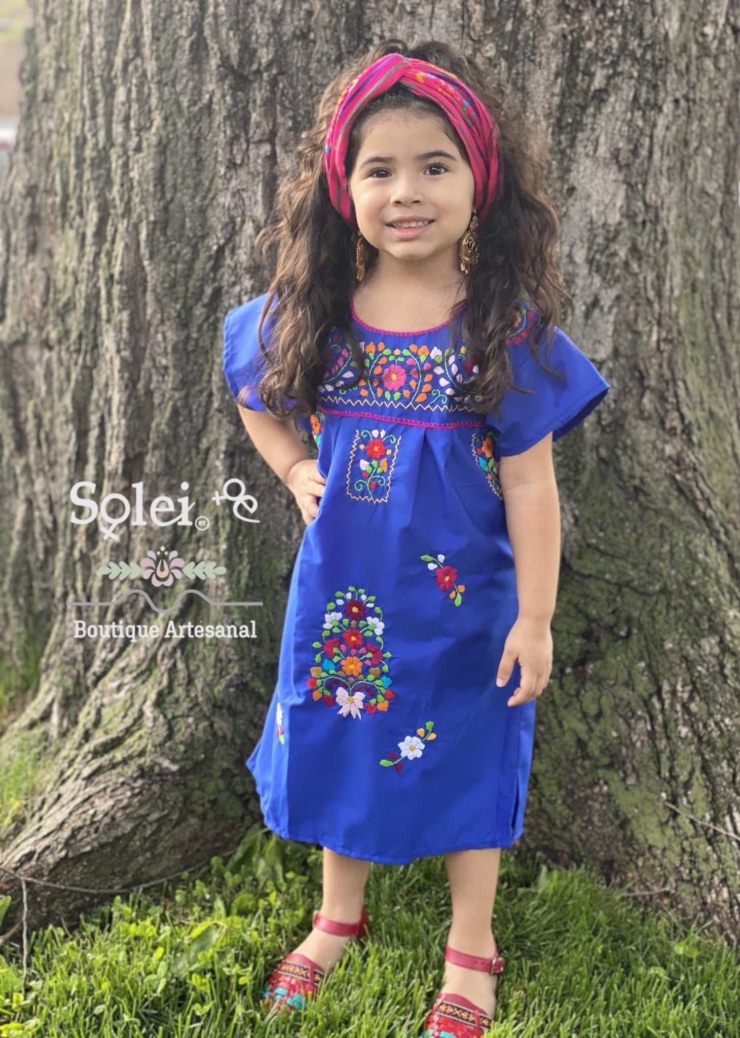 Mexican Embroidered Girls Dress - Solei Store