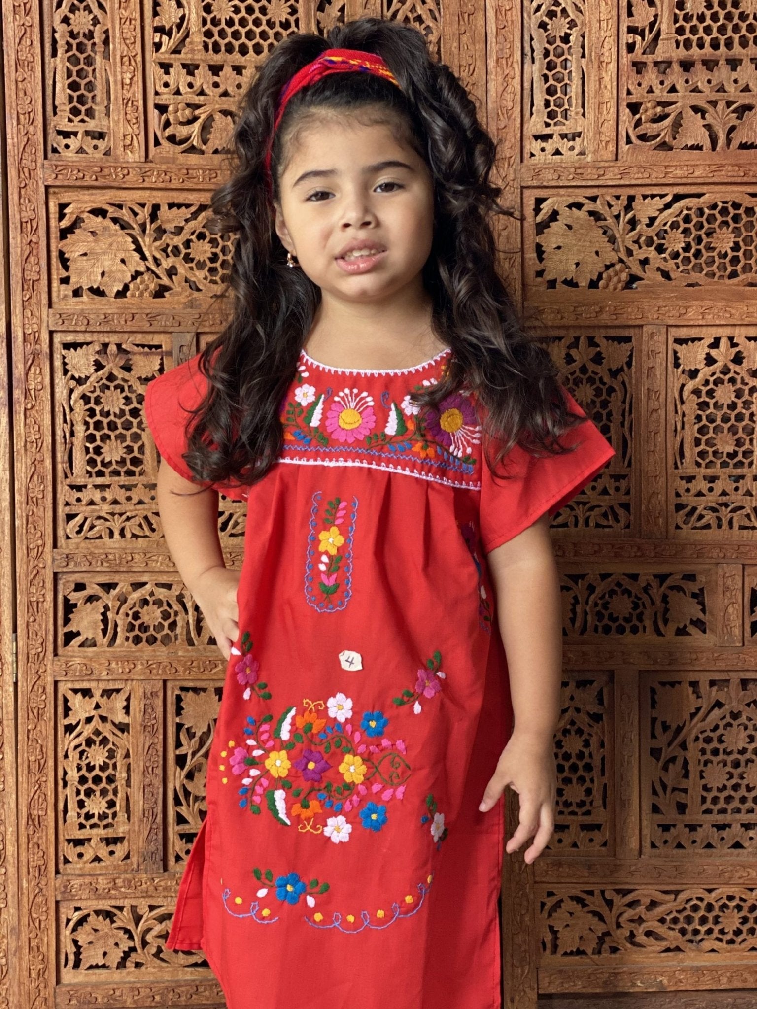 Mexican Embroidered Girls Dress - Solei Store