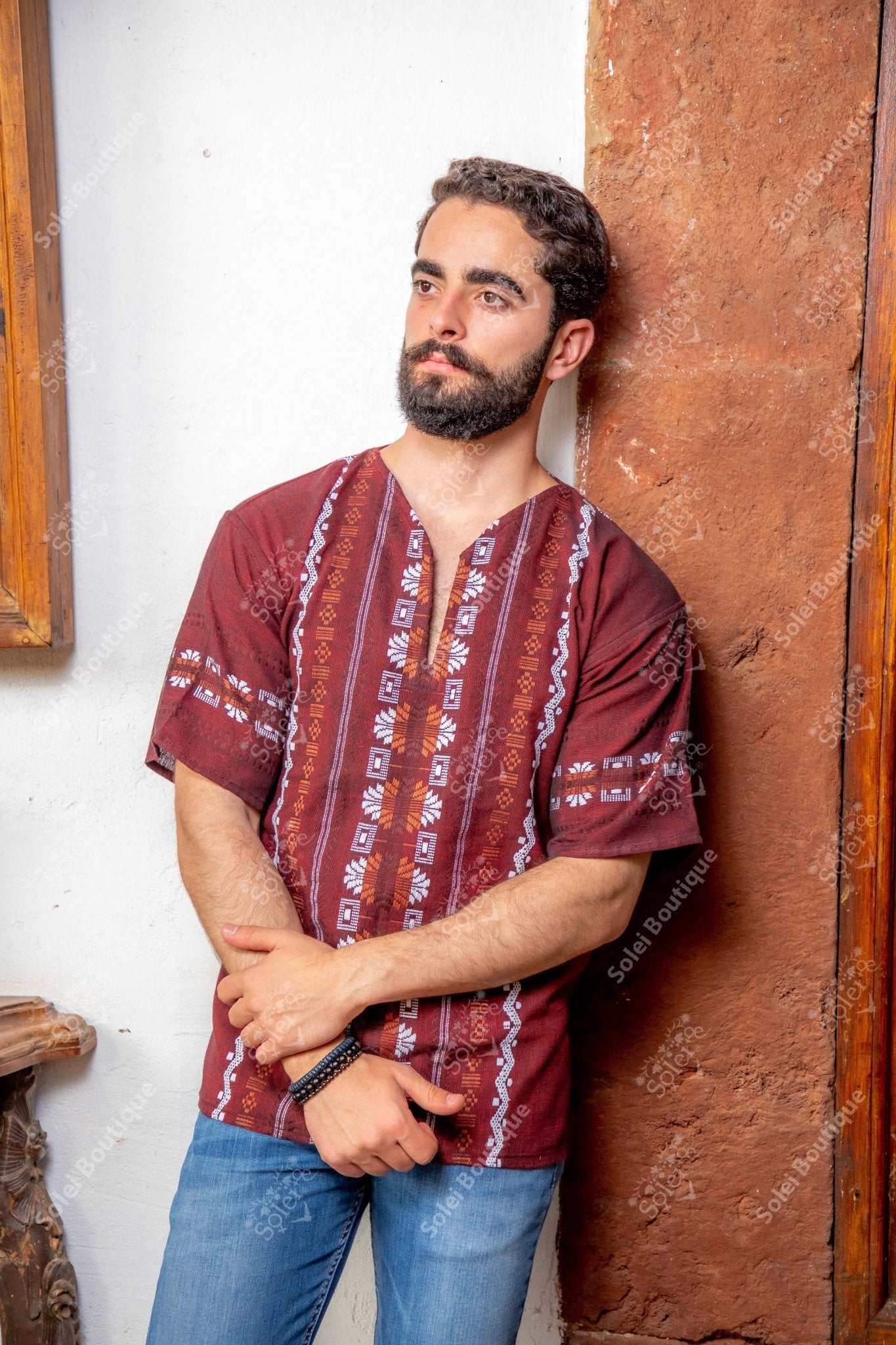 Mexican Embroidered Guayabera for Men. Guayabera Guatemala. - Solei Store