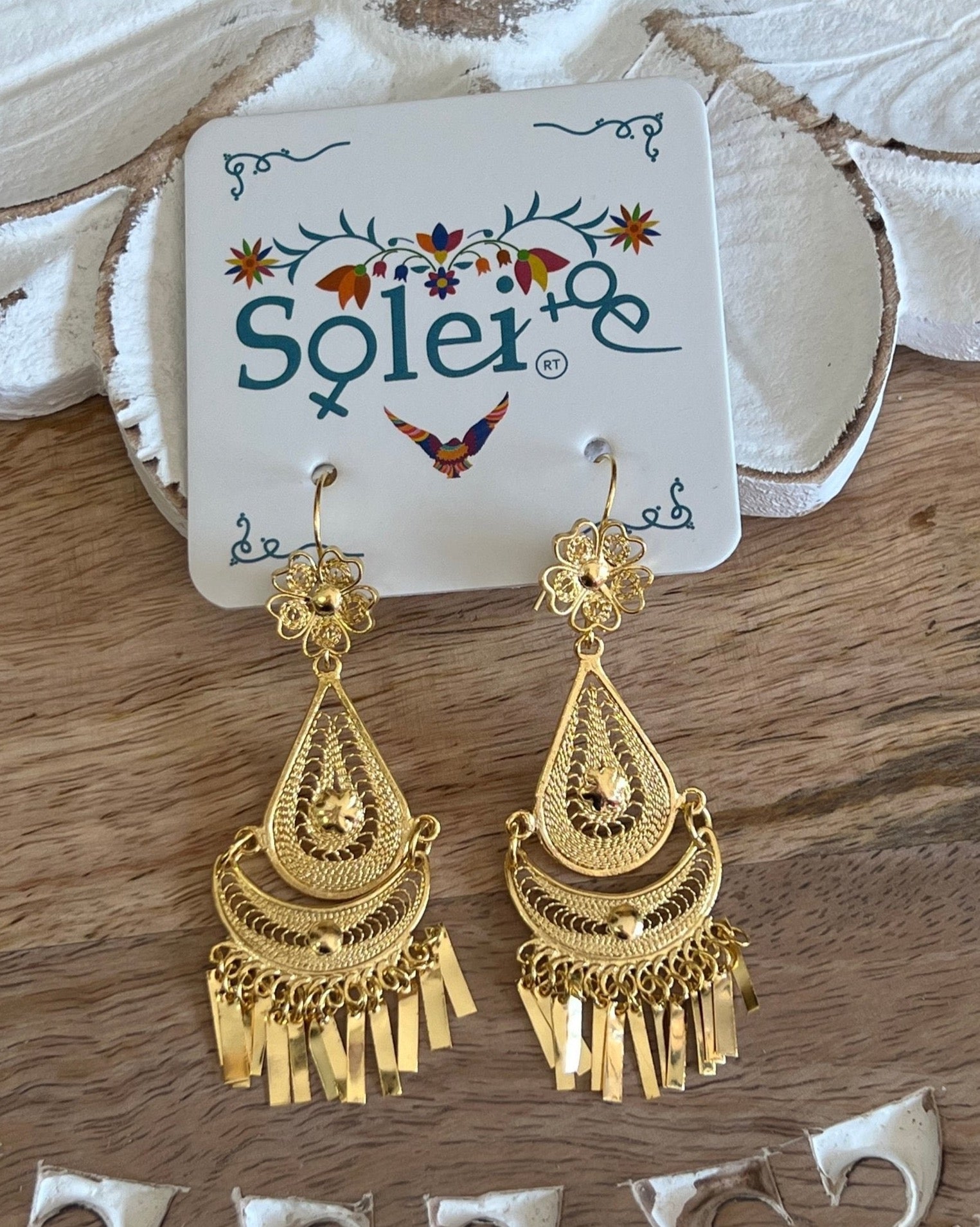 Mexican Filigree Earrings. Lagrima Amaca Filigree - Solei Store
