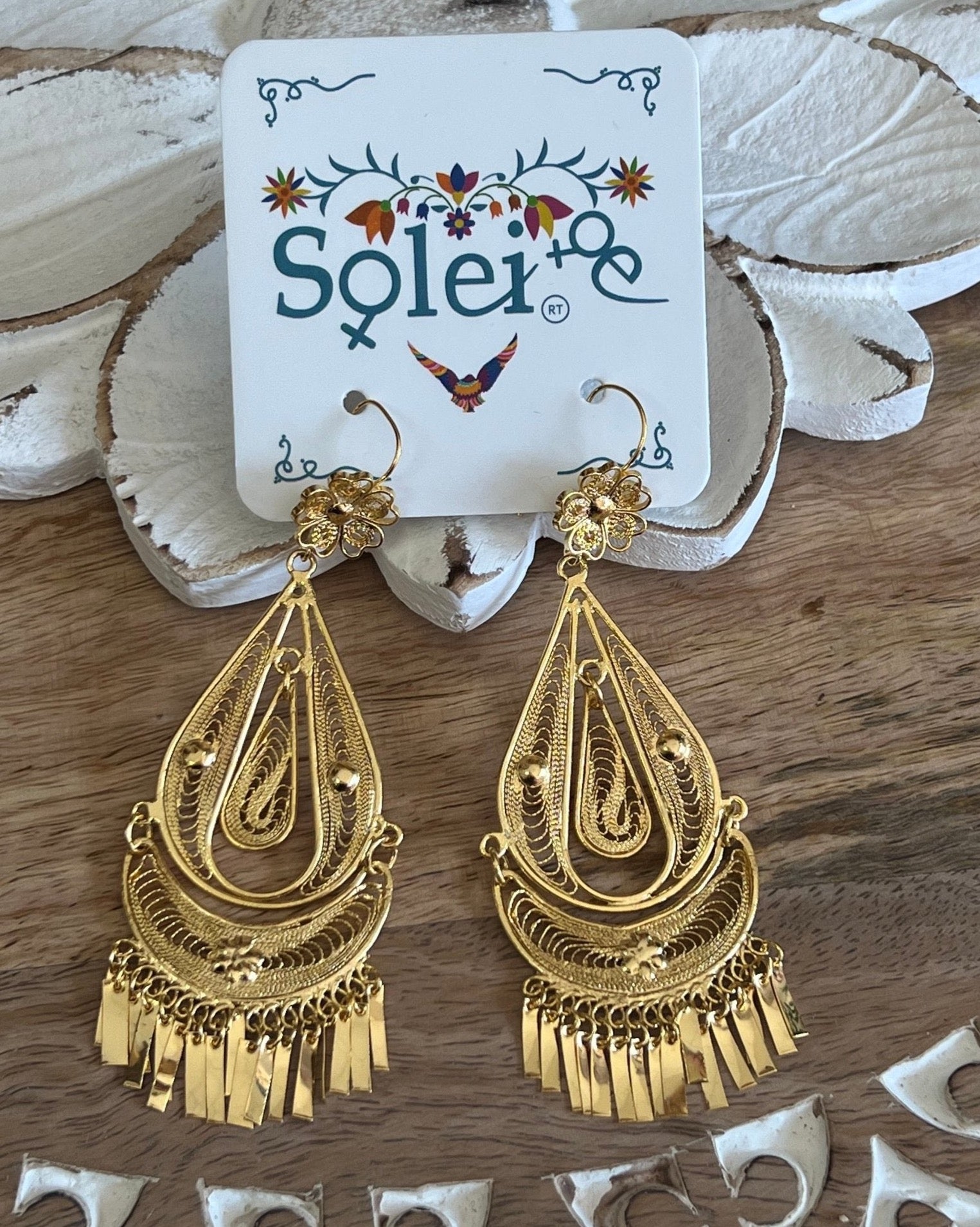 Mexican Filigree Earrings. Lagrima Amaca Filigree - Solei Store