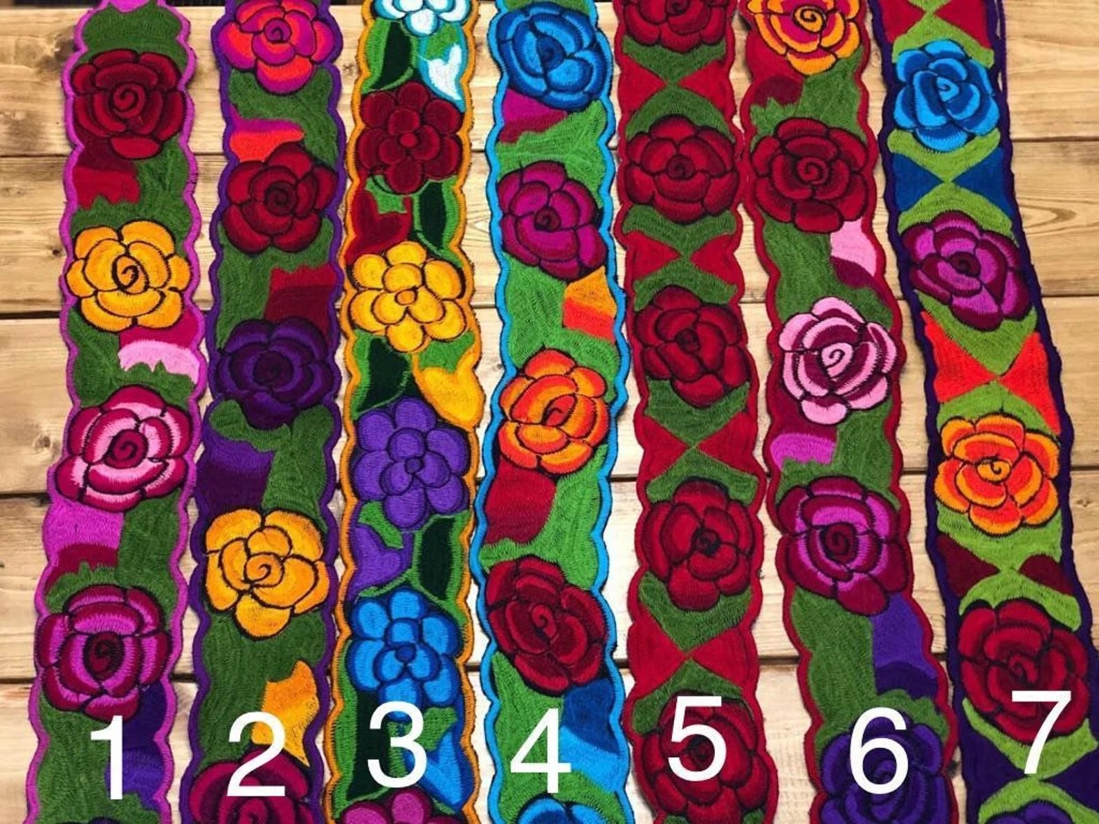 Mexican Floral Embroidered Belt. Cinto Bordado Floral - Solei Store