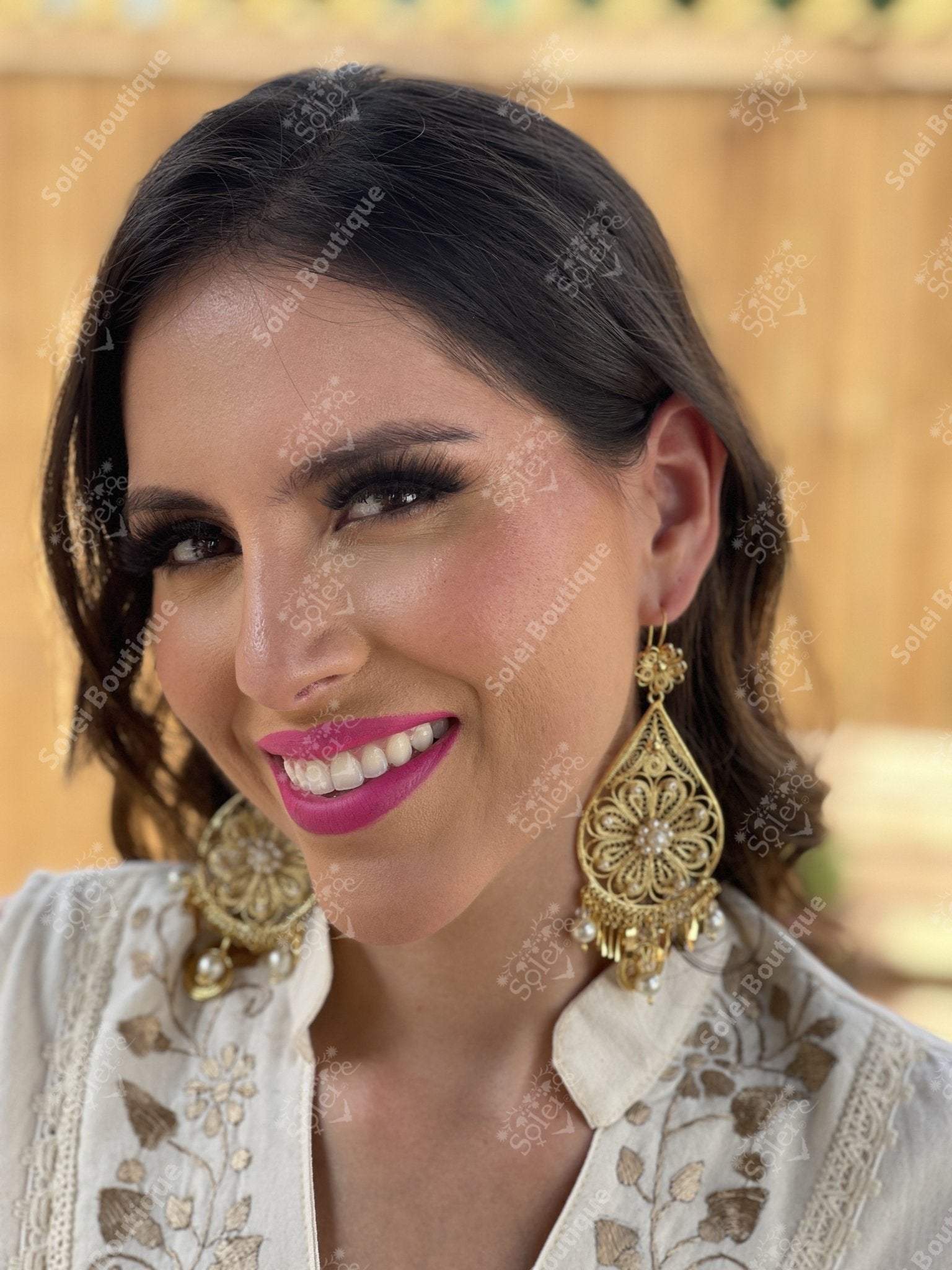 Mexican Golden Hand Embroidered Mexican Dress. Mexican Wrap Dress. Antonella Dress. - Solei Store