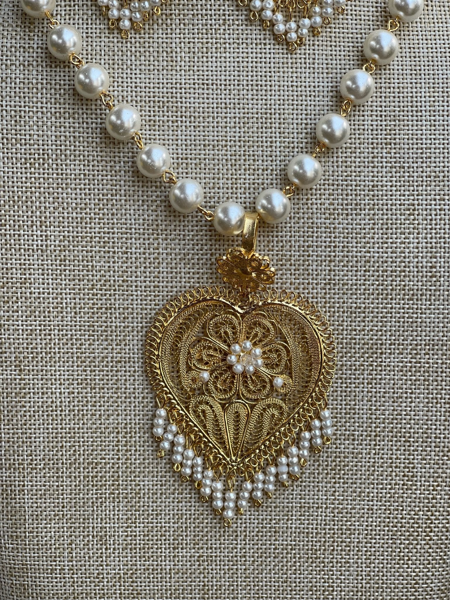 Mexican Heart Filigree Earrings and Necklace. Stone Bead Necklace. Elegant Choker Necklace. Choker Corazon - Solei Store