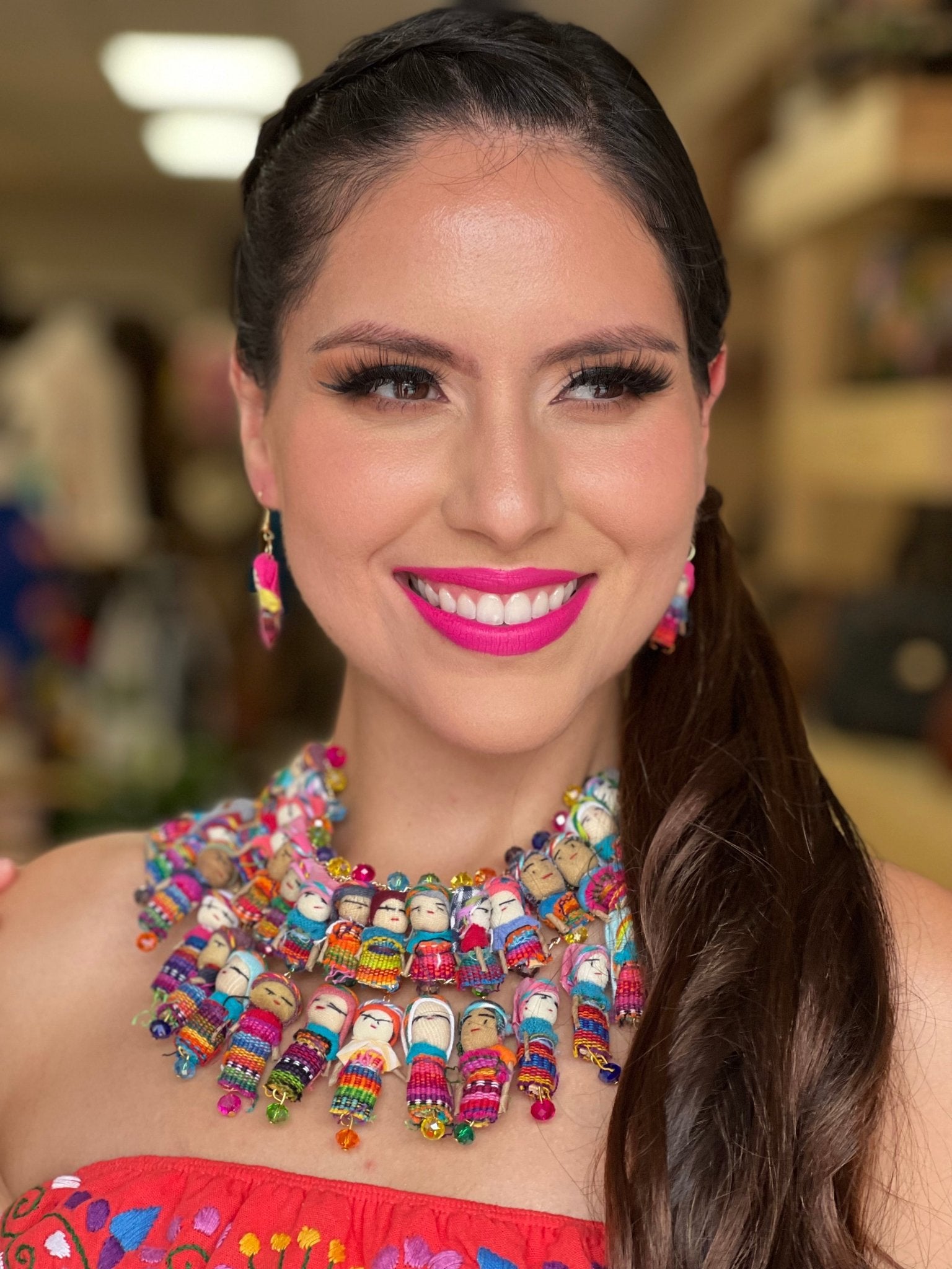 Mexican Jewelry Set. Collar Muñequita Quita Pena - Solei Store