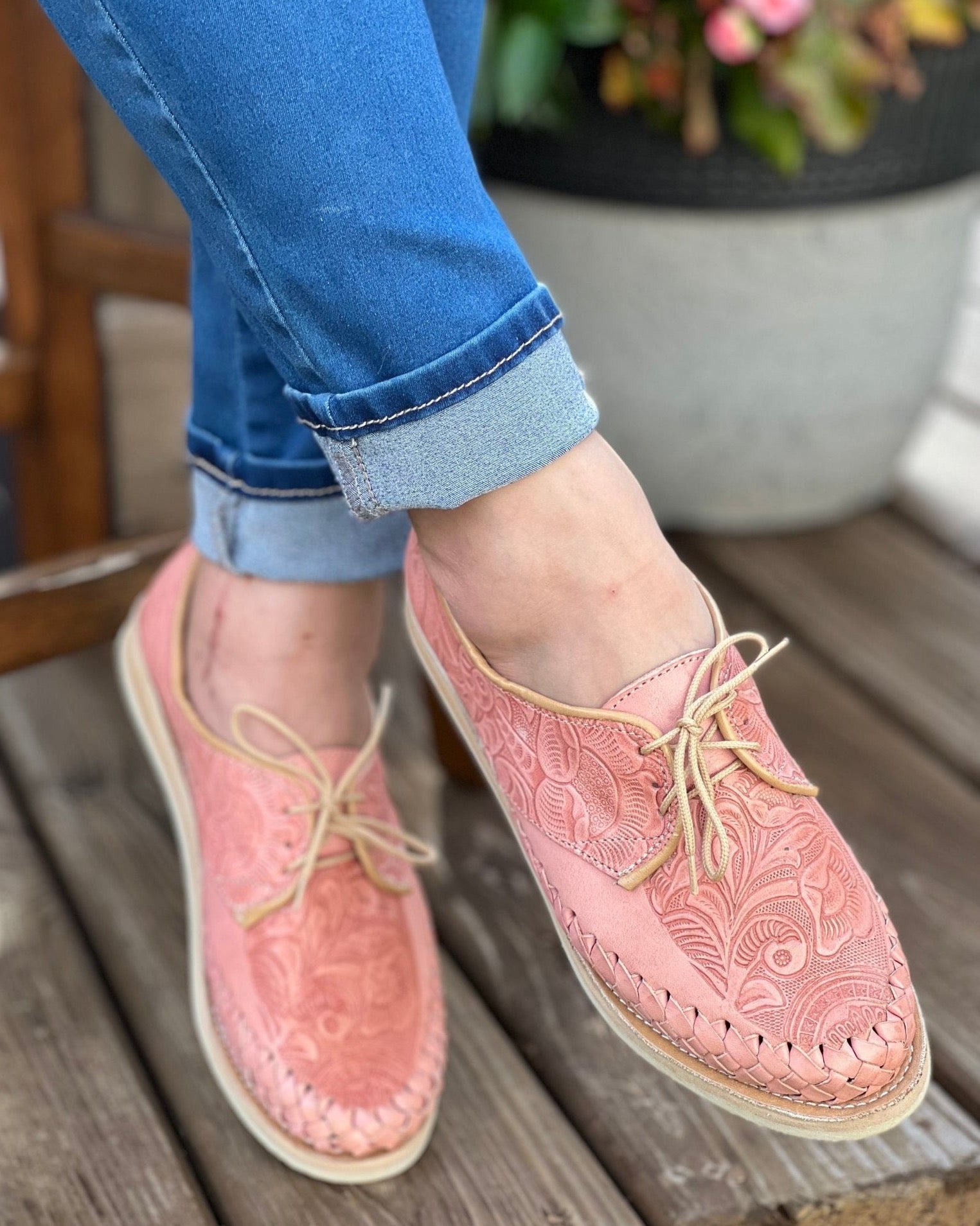 Mexican Leather Die Cut Shoes. Zapato Camila. - Solei Store