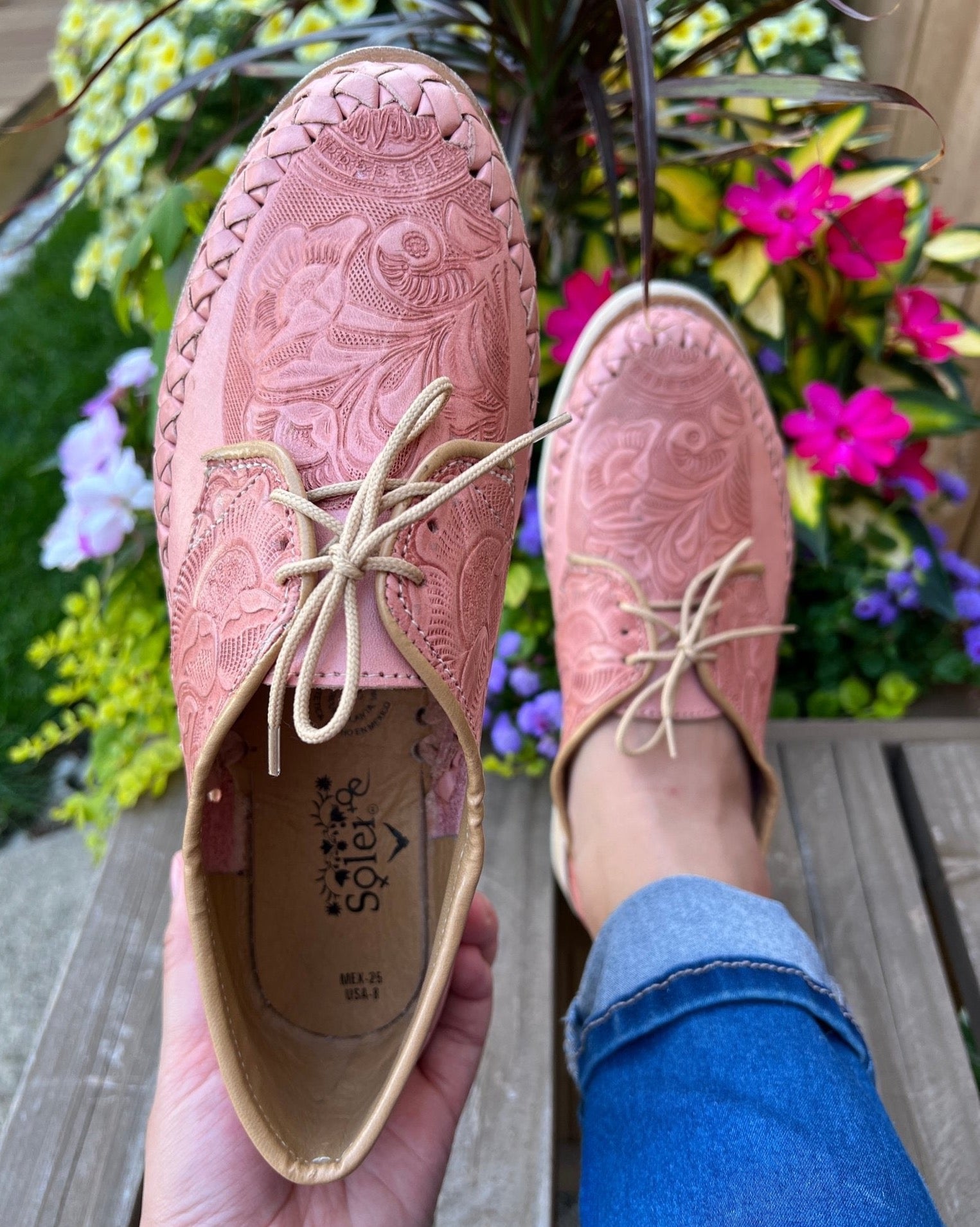 Mexican Leather Die Cut Shoes. Zapato Camila. - Solei Store