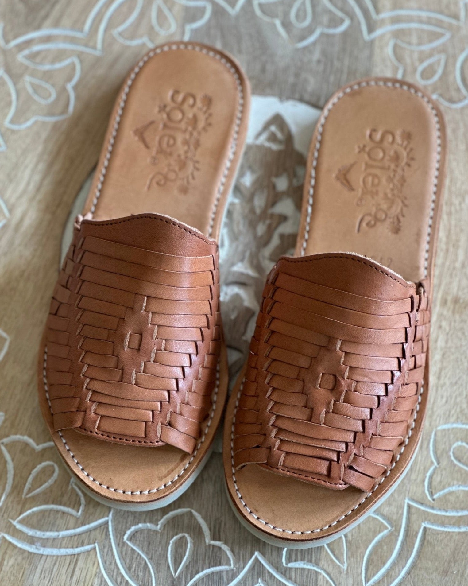 Mexican Leather Ethnic Huaraches. Chancla Cleo - Solei Store