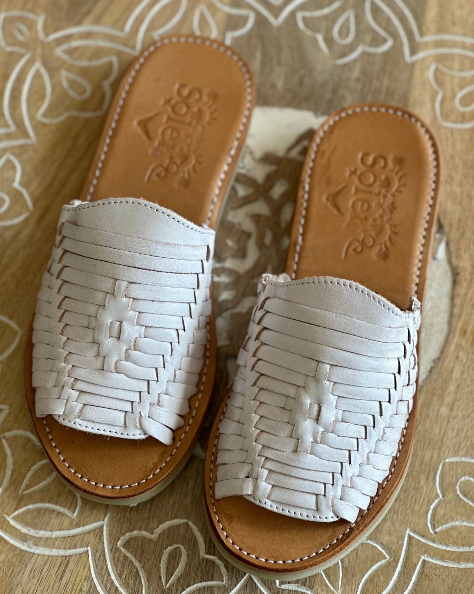 Mexican Leather Ethnic Huaraches. Chancla Cleo - Solei Store