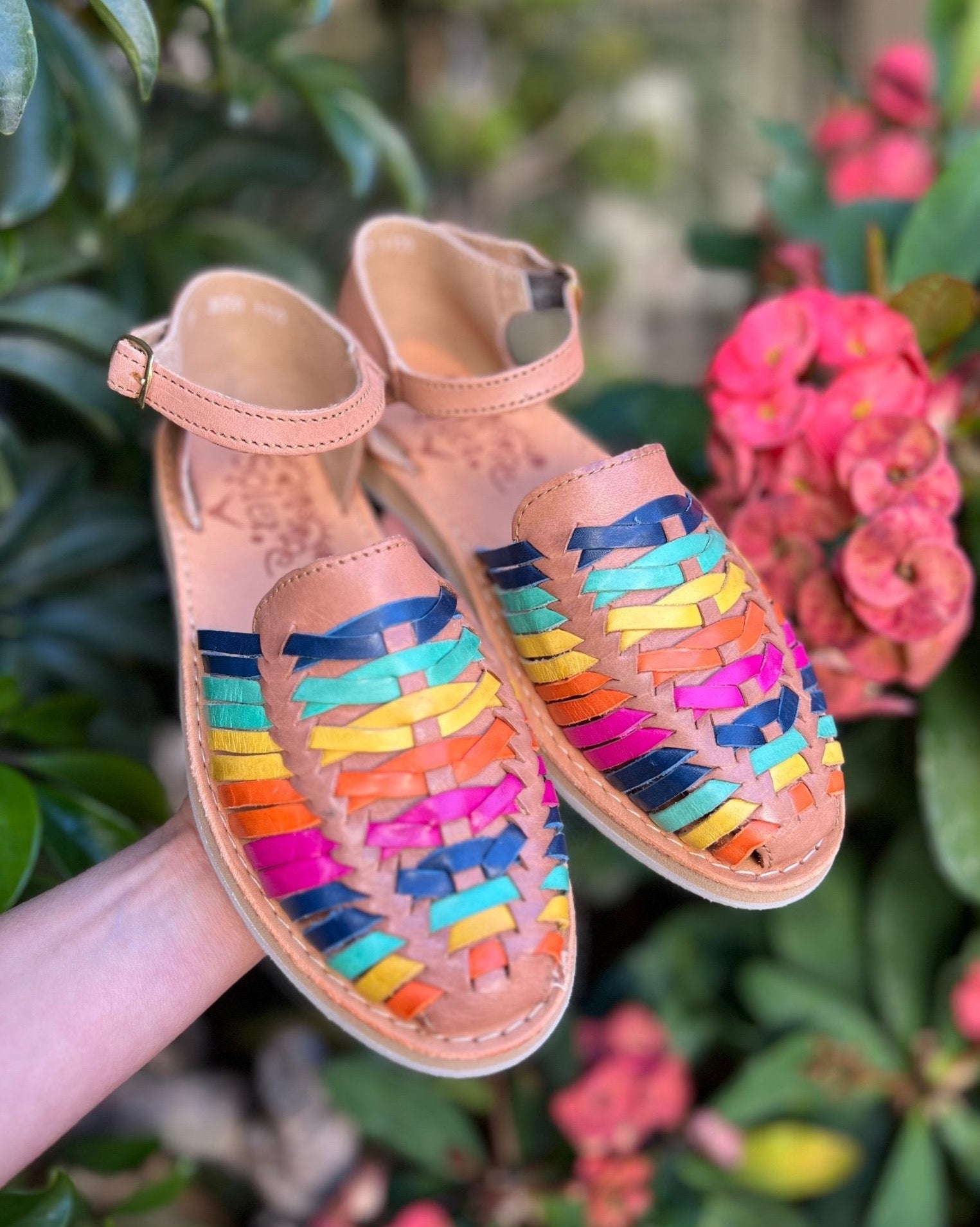 Mexican Leather Huaraches with Strap. Huarache Itzel - Solei Store