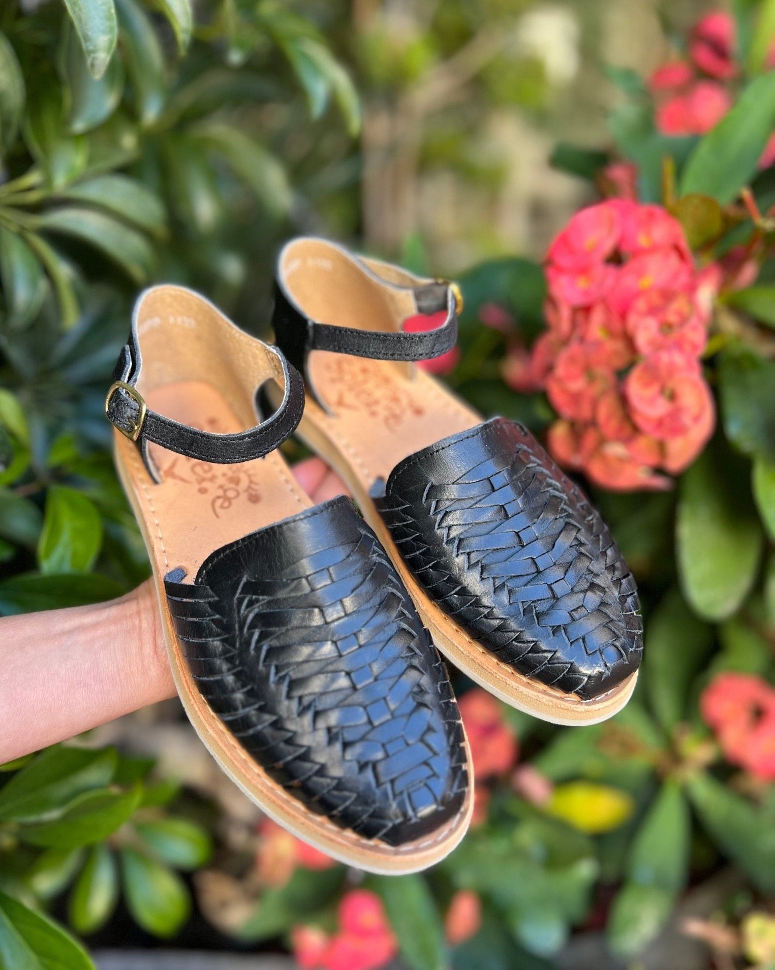 Mexican Leather Huaraches with Strap. Huarache Itzel - Solei Store