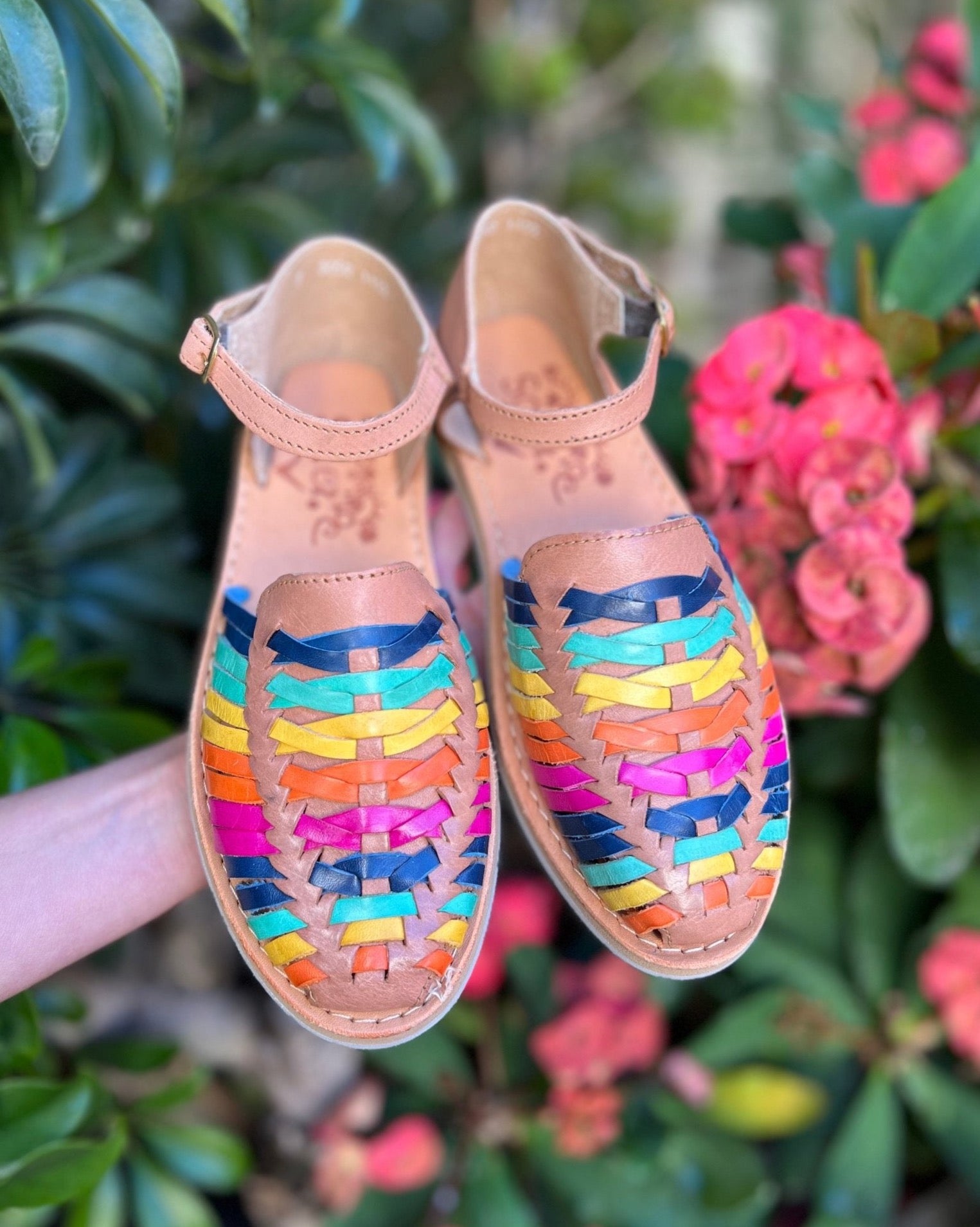 Mexican Leather Huaraches with Strap. Huarache Itzel - Solei Store