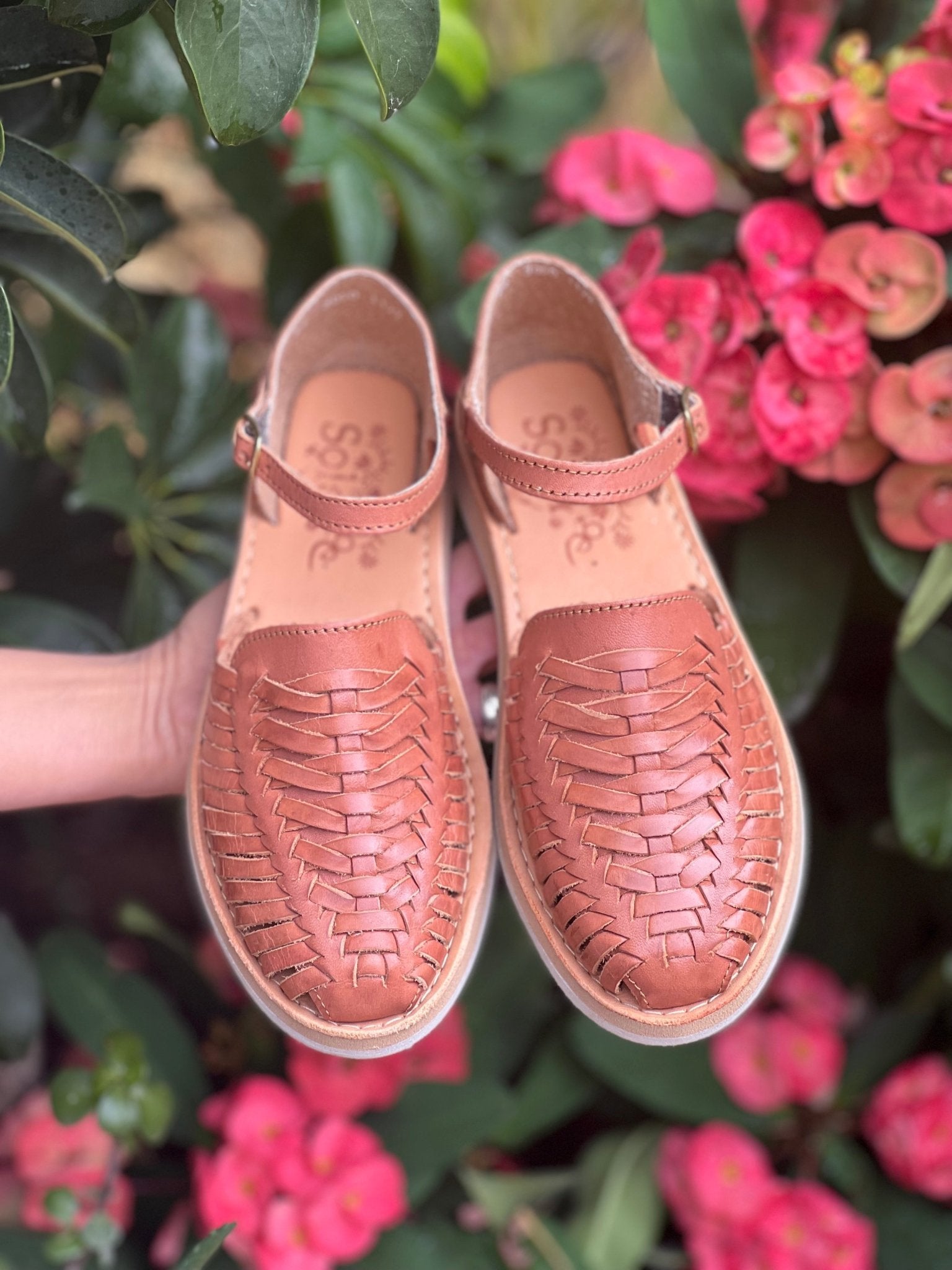 Mexican Leather Huaraches with Strap. Huarache Itzel - Solei Store