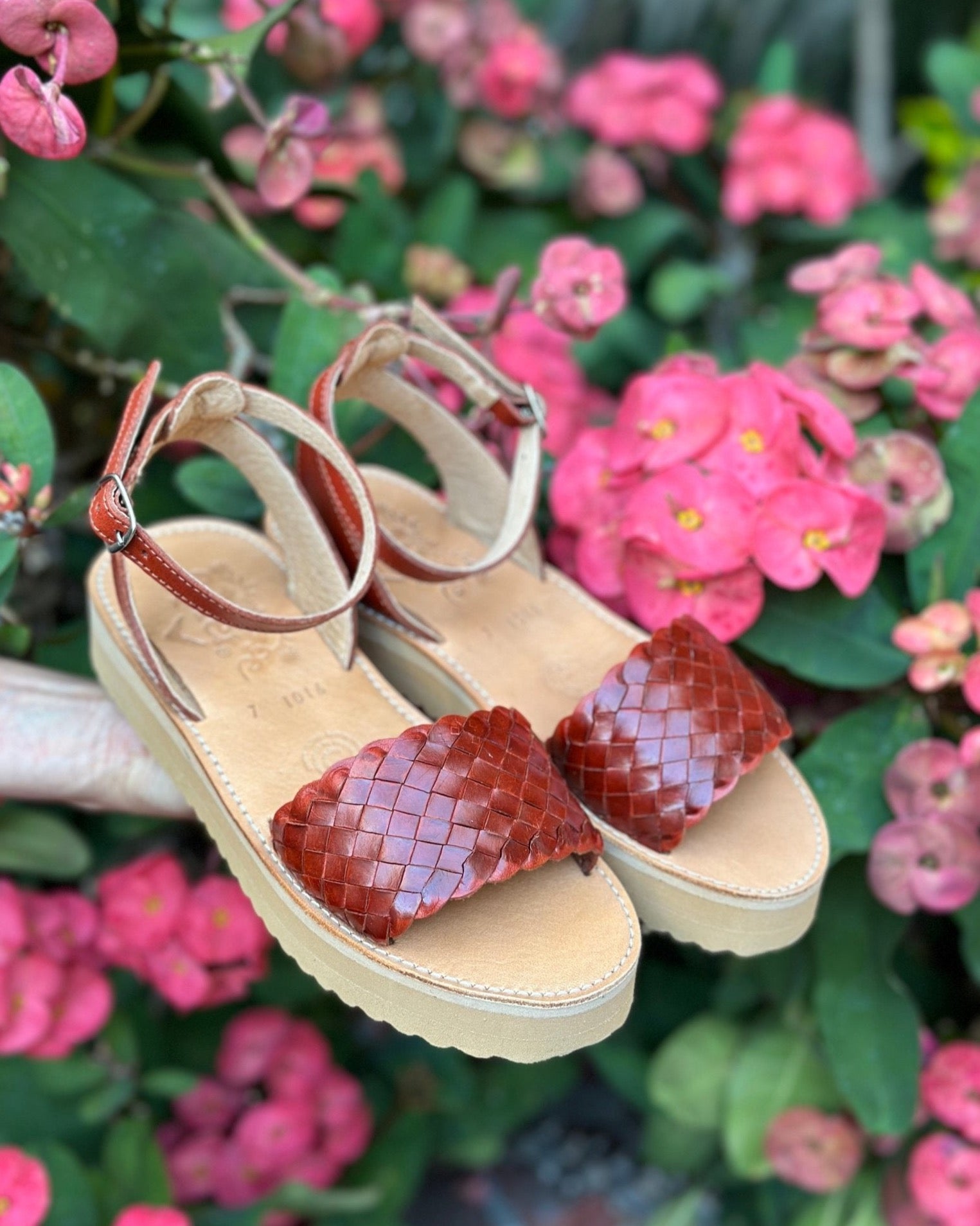 Mexican Leather Platform Sandals. Huarache Vianey - Solei Store