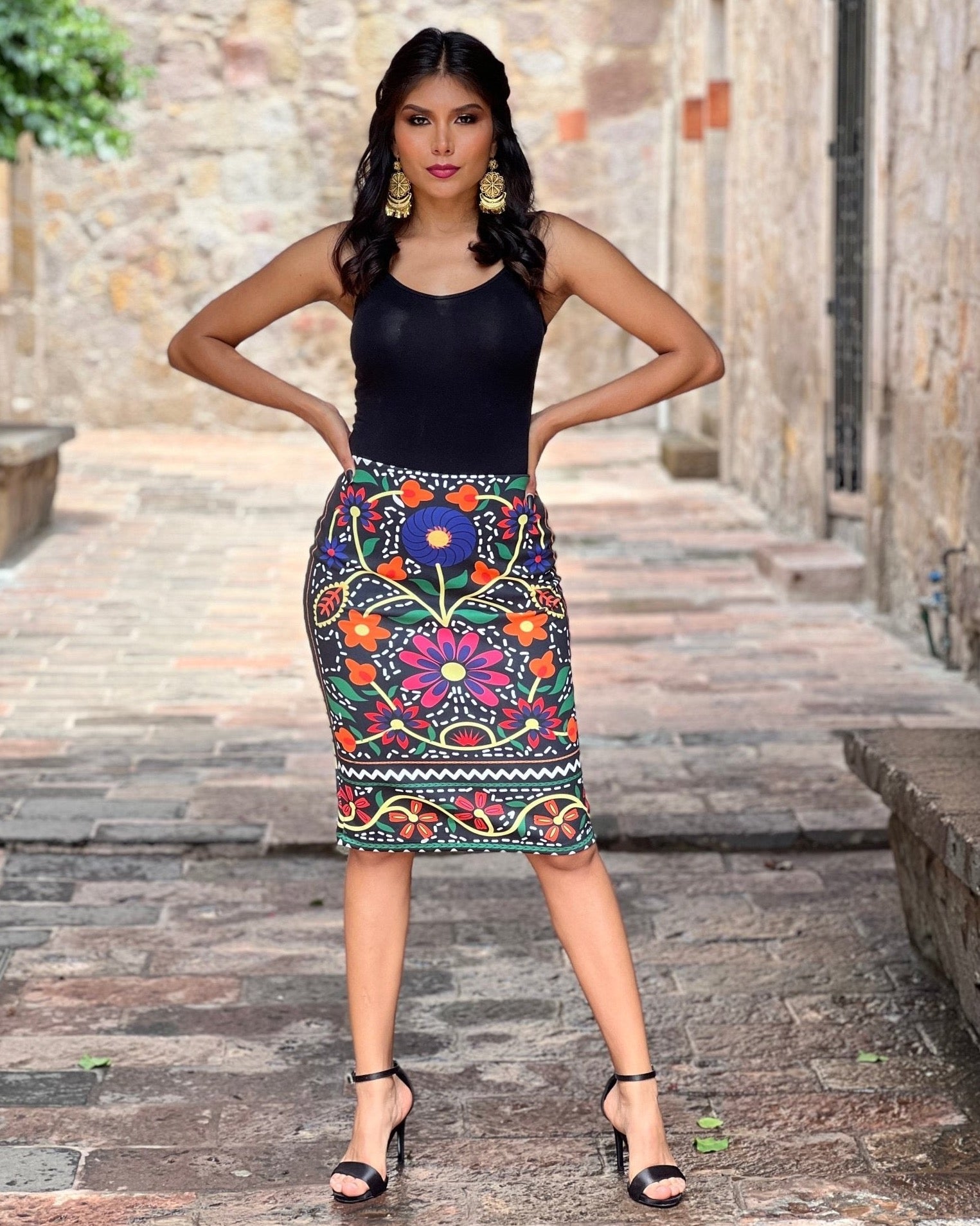 Mexican Midi Skirt. Michoacan skirt. - Solei Store