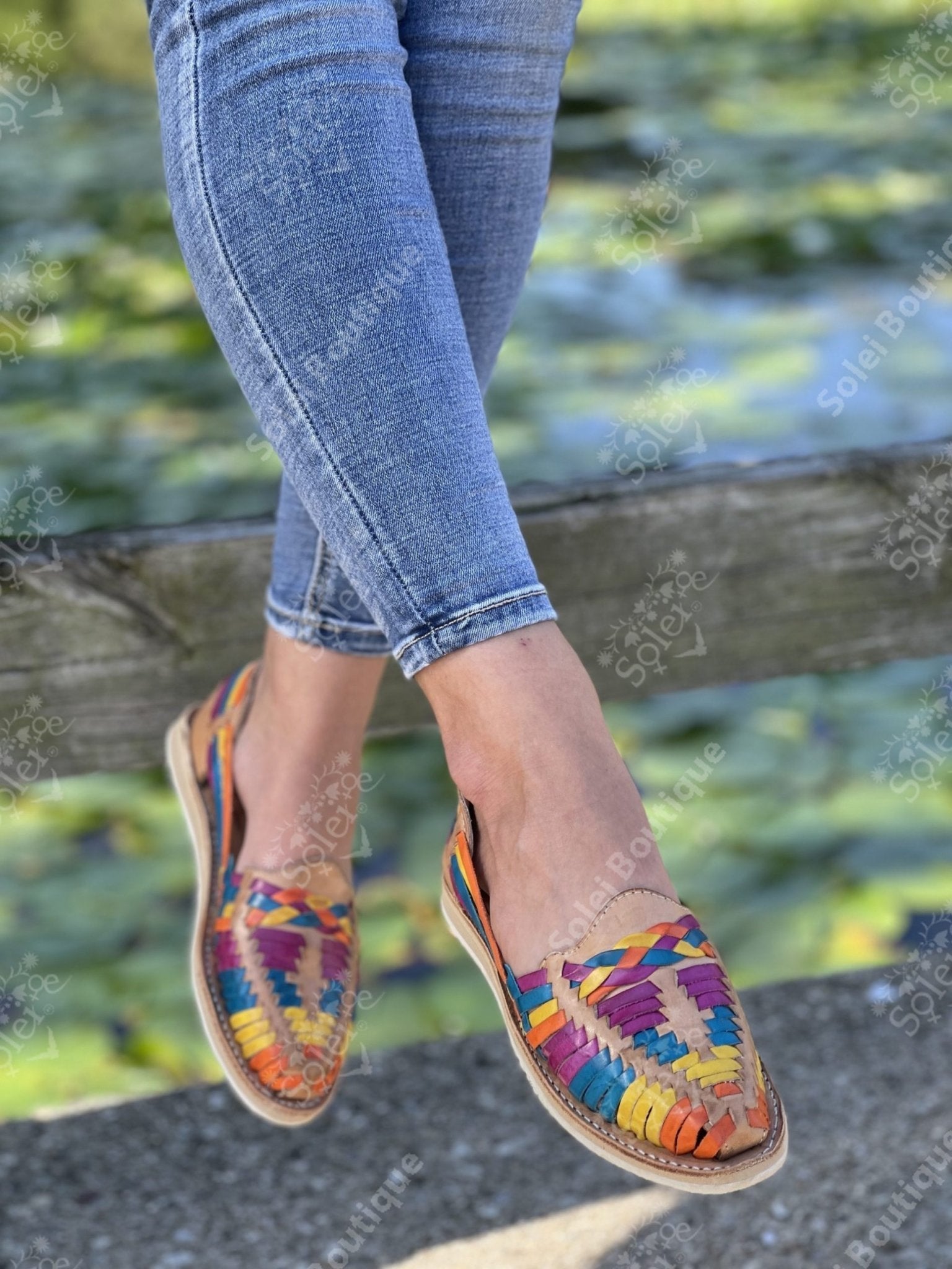 Mexican Multicolor Leather Shoes - Solei Store