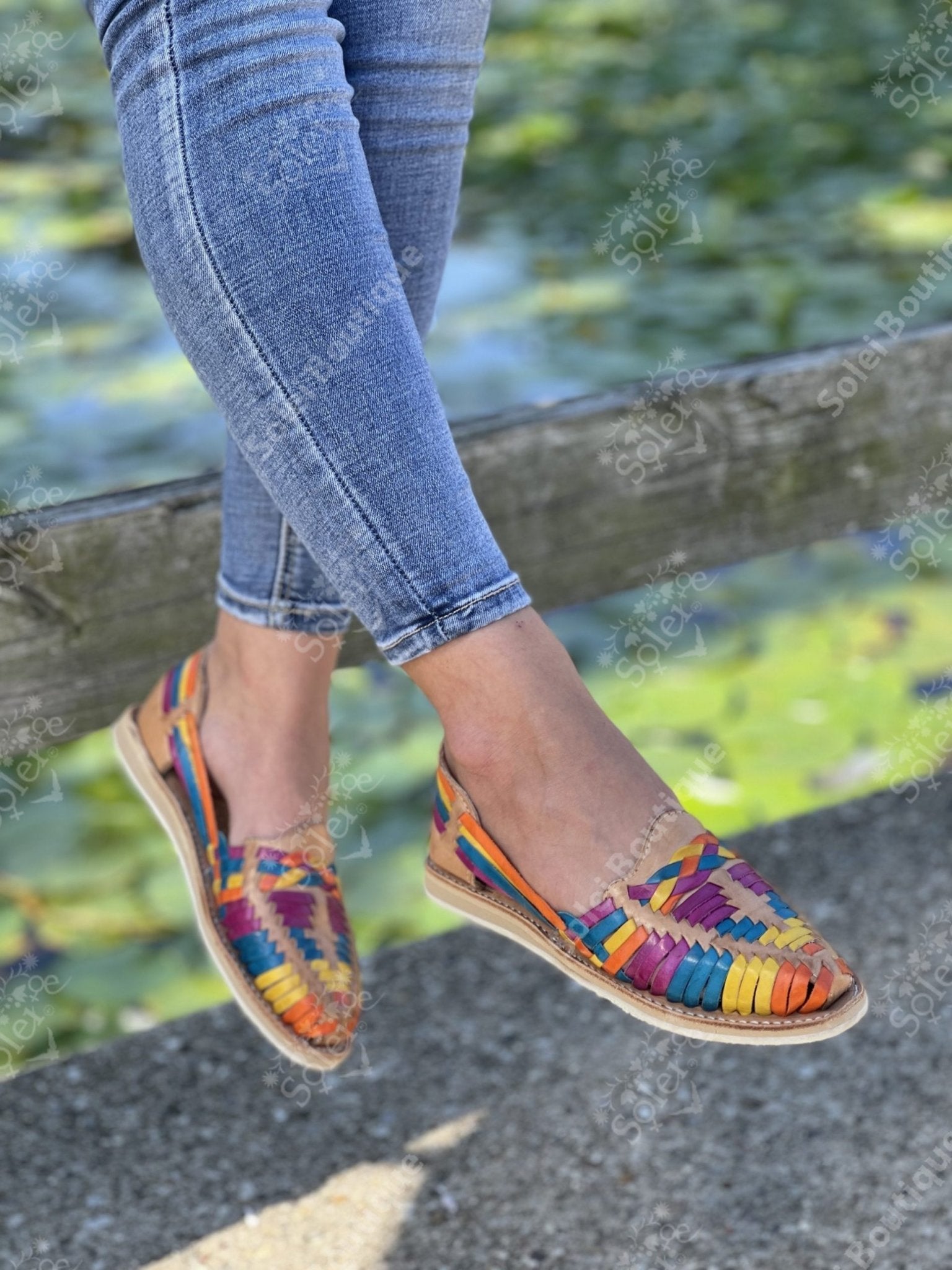 Mexican Multicolor Leather Shoes - Solei Store