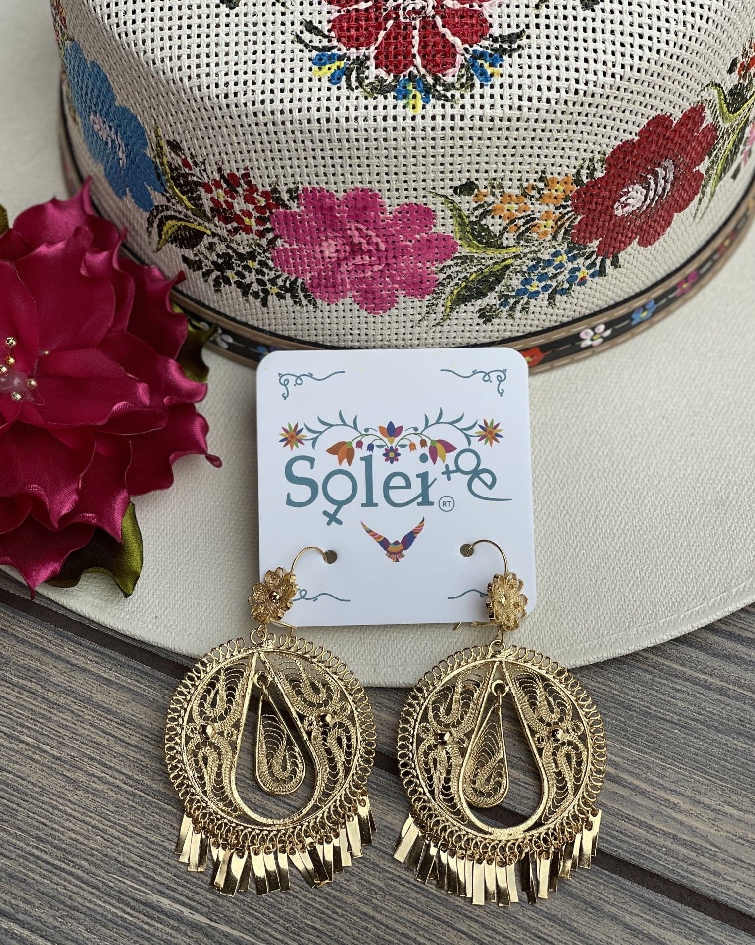 Mexican Teardrop Filigree Earrings. Filigrana Encaje Lagrima. - Solei Store