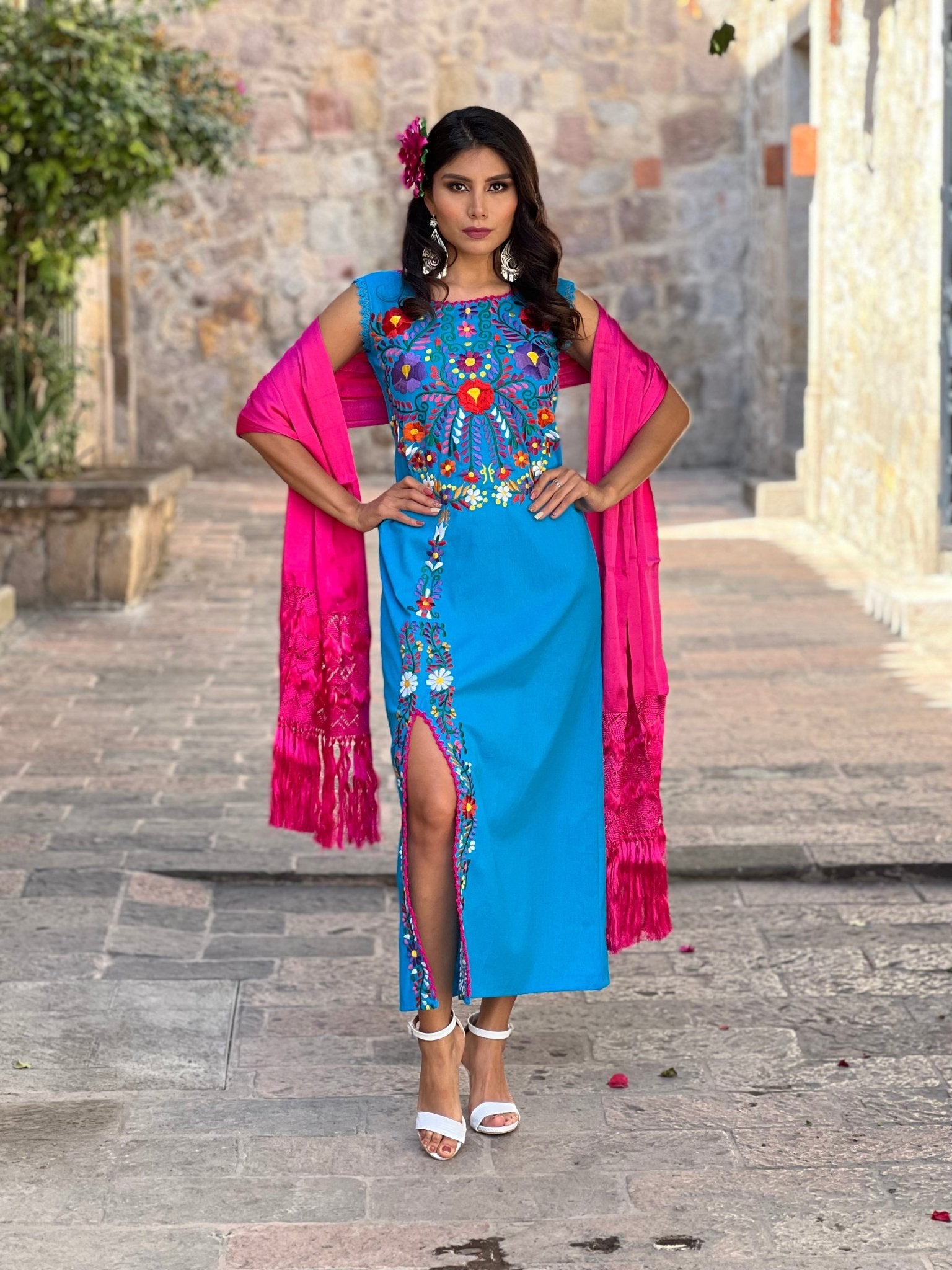 Mexican Traditional Long Dress. Vestido Julia - Solei Store