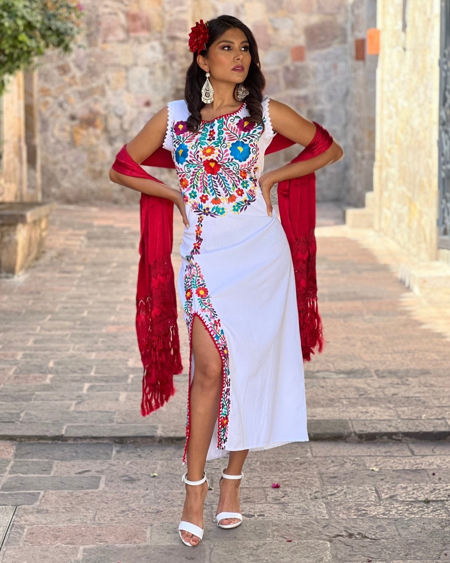 Mexican Traditional Long Dress. Vestido Julia - Solei Store