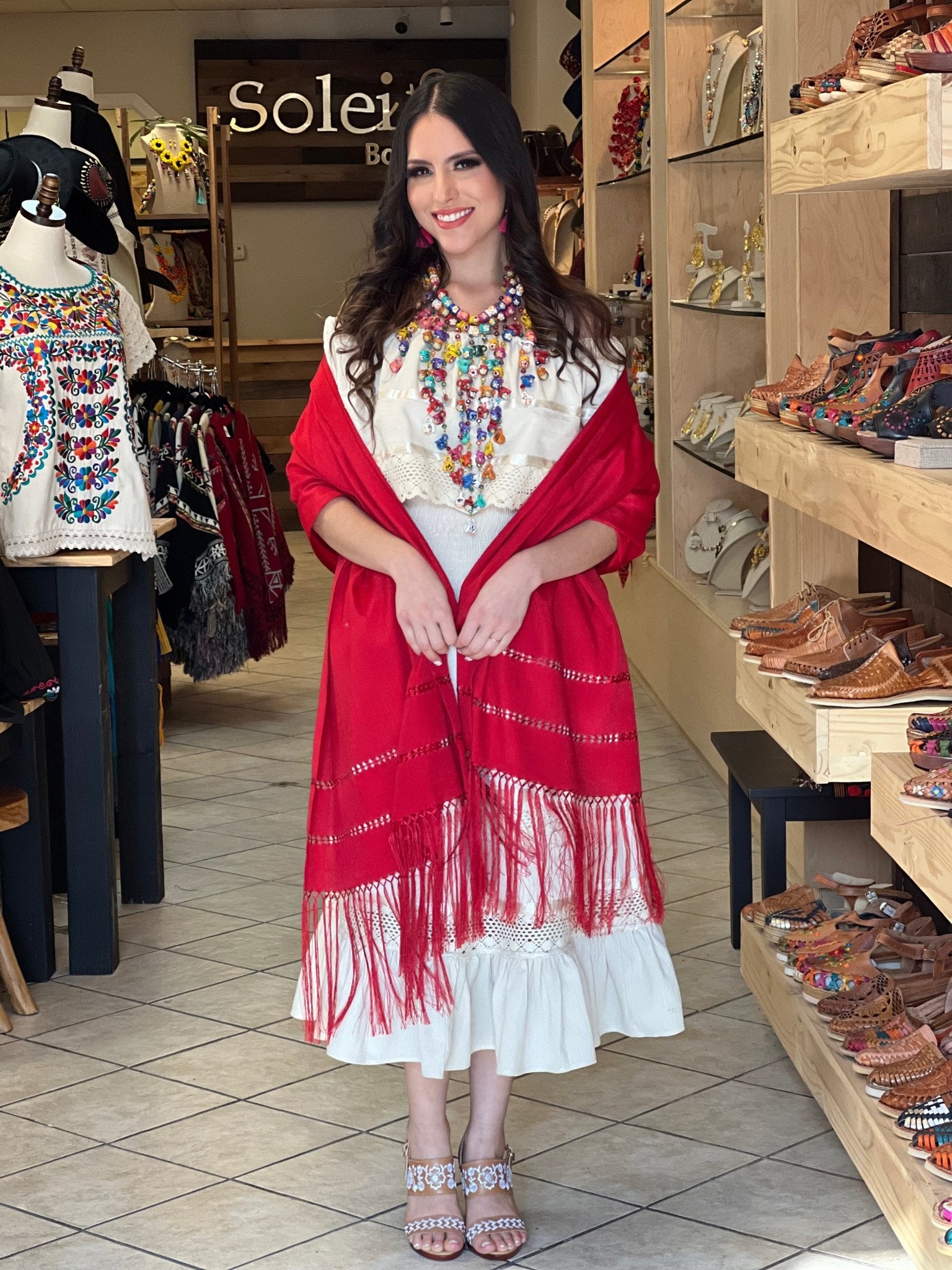 Mexican Traditional Shawl. Rebozo Tradicional - Solei Store