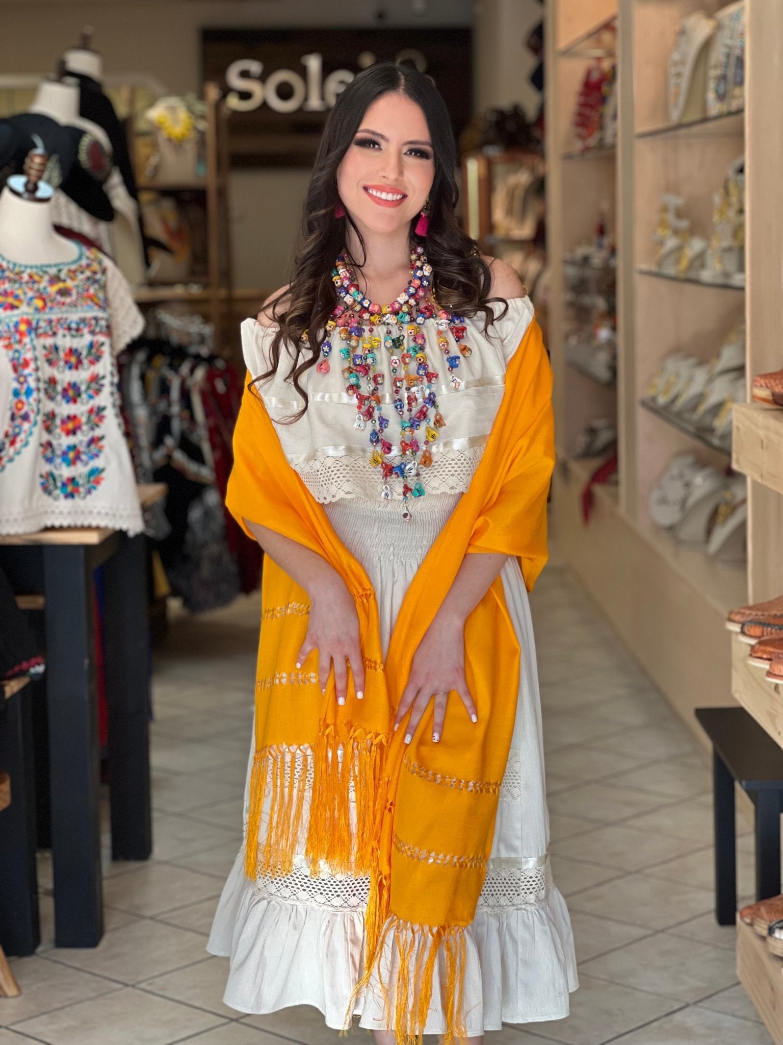 Mexican Traditional Shawl. Rebozo Tradicional - Solei Store