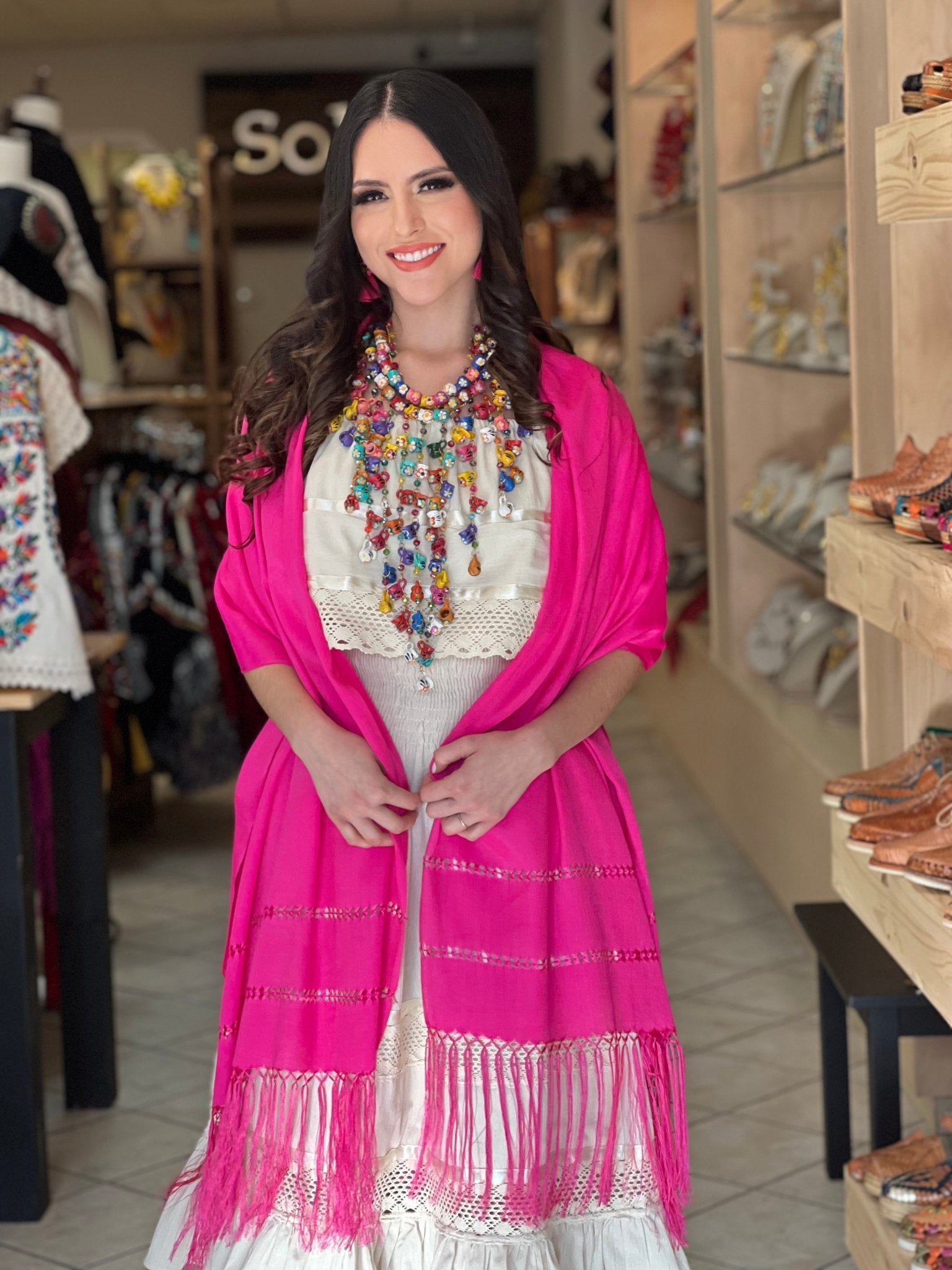 Mexican Traditional Shawl. Rebozo Tradicional - Solei Store