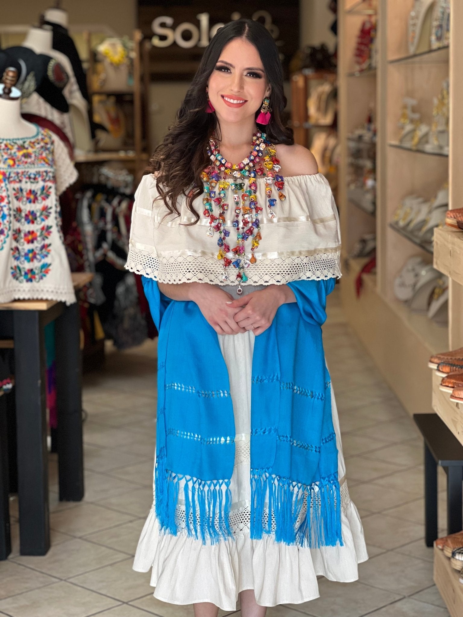 Mexican Traditional Shawl. Rebozo Tradicional - Solei Store