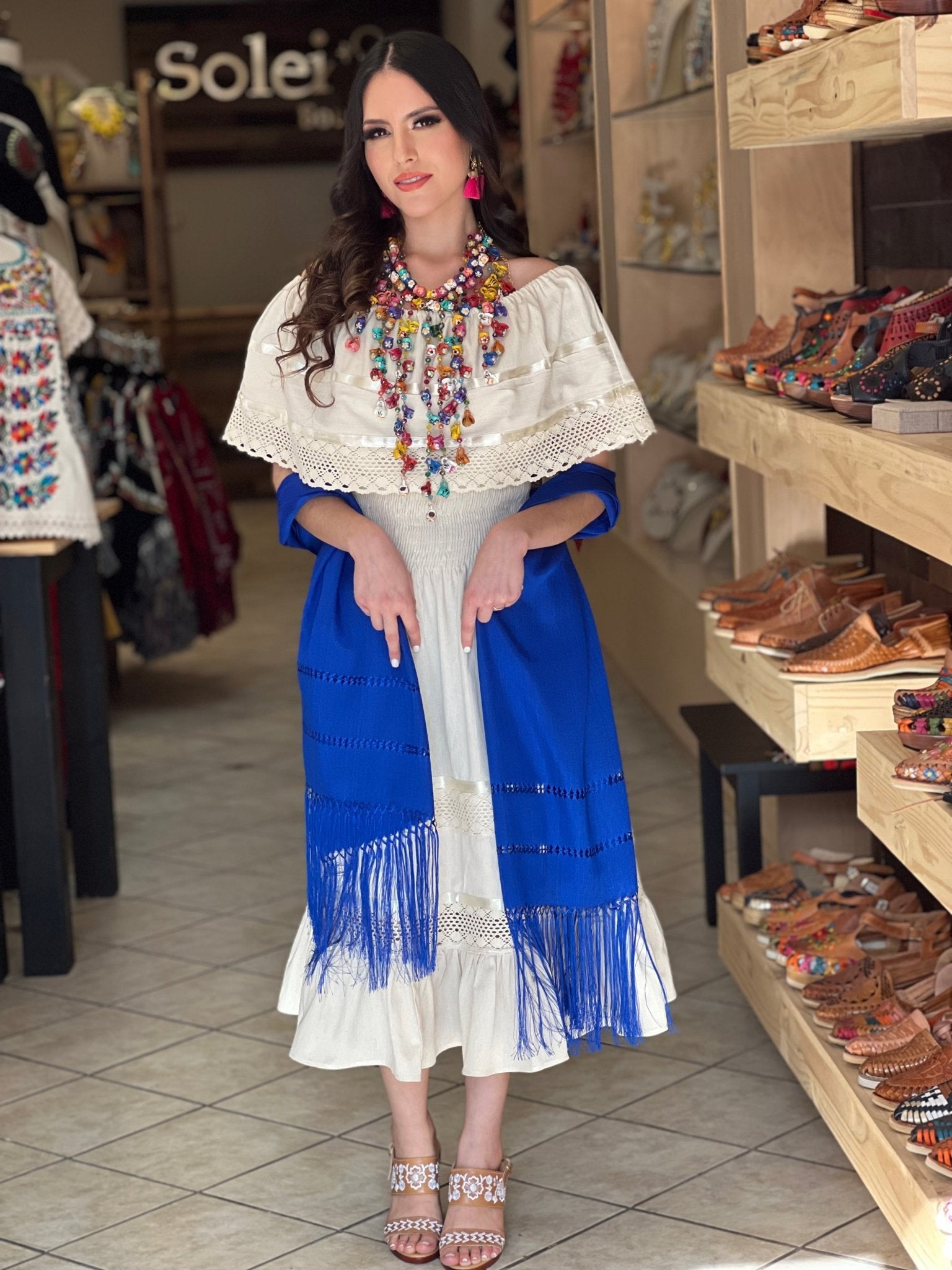Mexican Traditional Shawl. Rebozo Tradicional - Solei Store