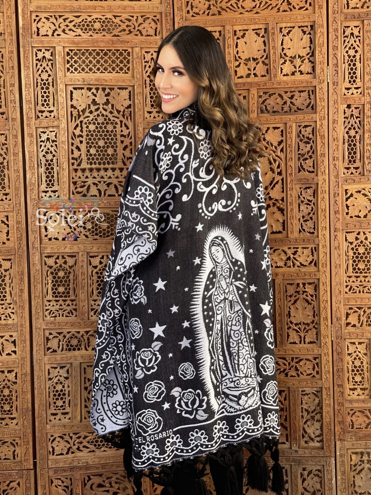 Mexican Traditional Virgen Mary Poncho. Gaban Virgen Fino - Solei Store