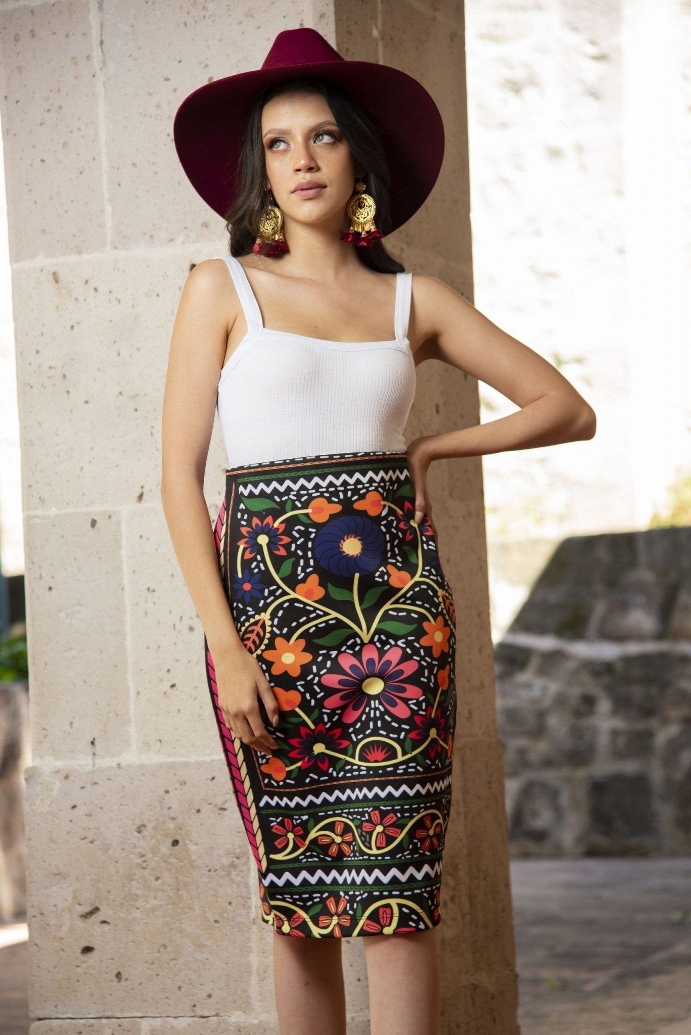 Michoacan Mexican Midi Skirt - Solei Store