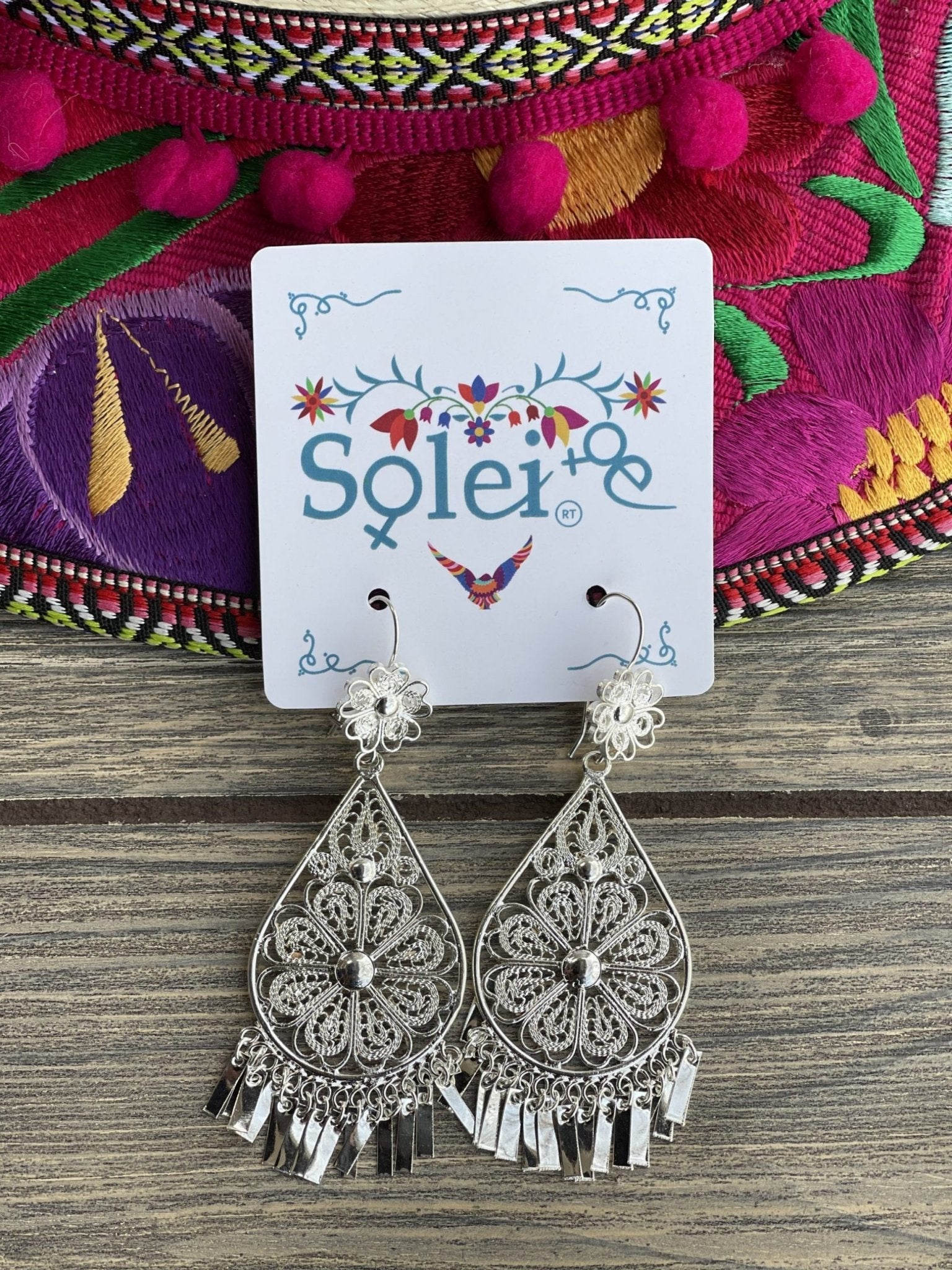 Pear Style Filigree Earrings. Filigrana Pera Margarita. - Solei Store