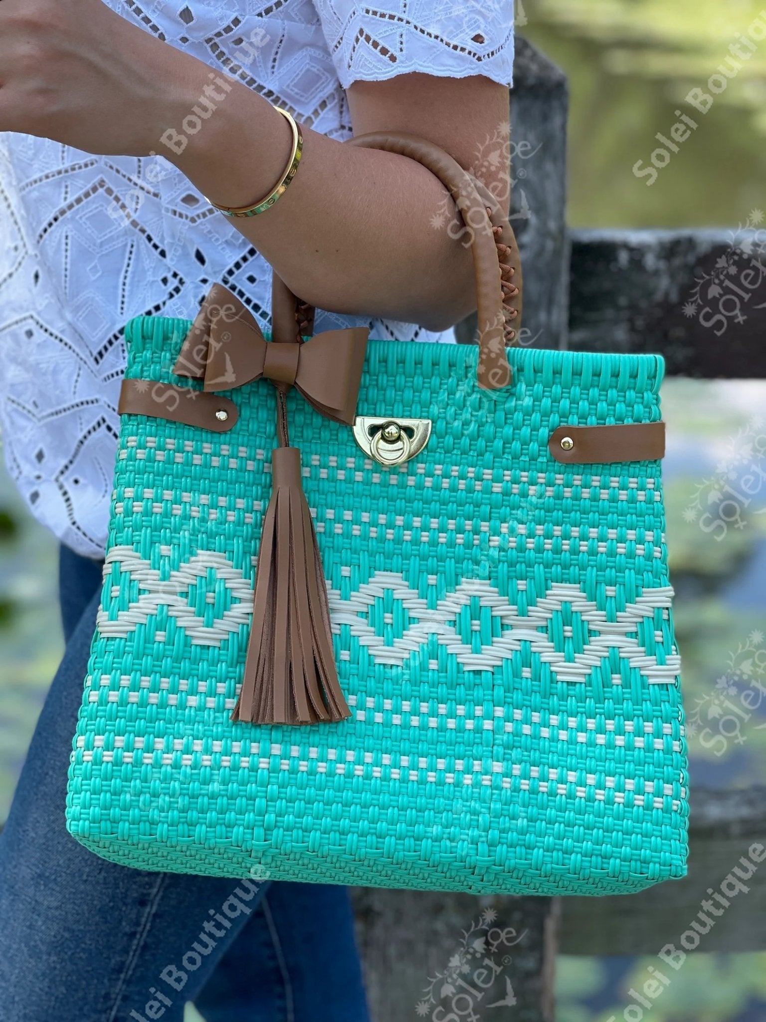 Recycled Plastic Handmade Bag. Huichol Luxe - Solei Store