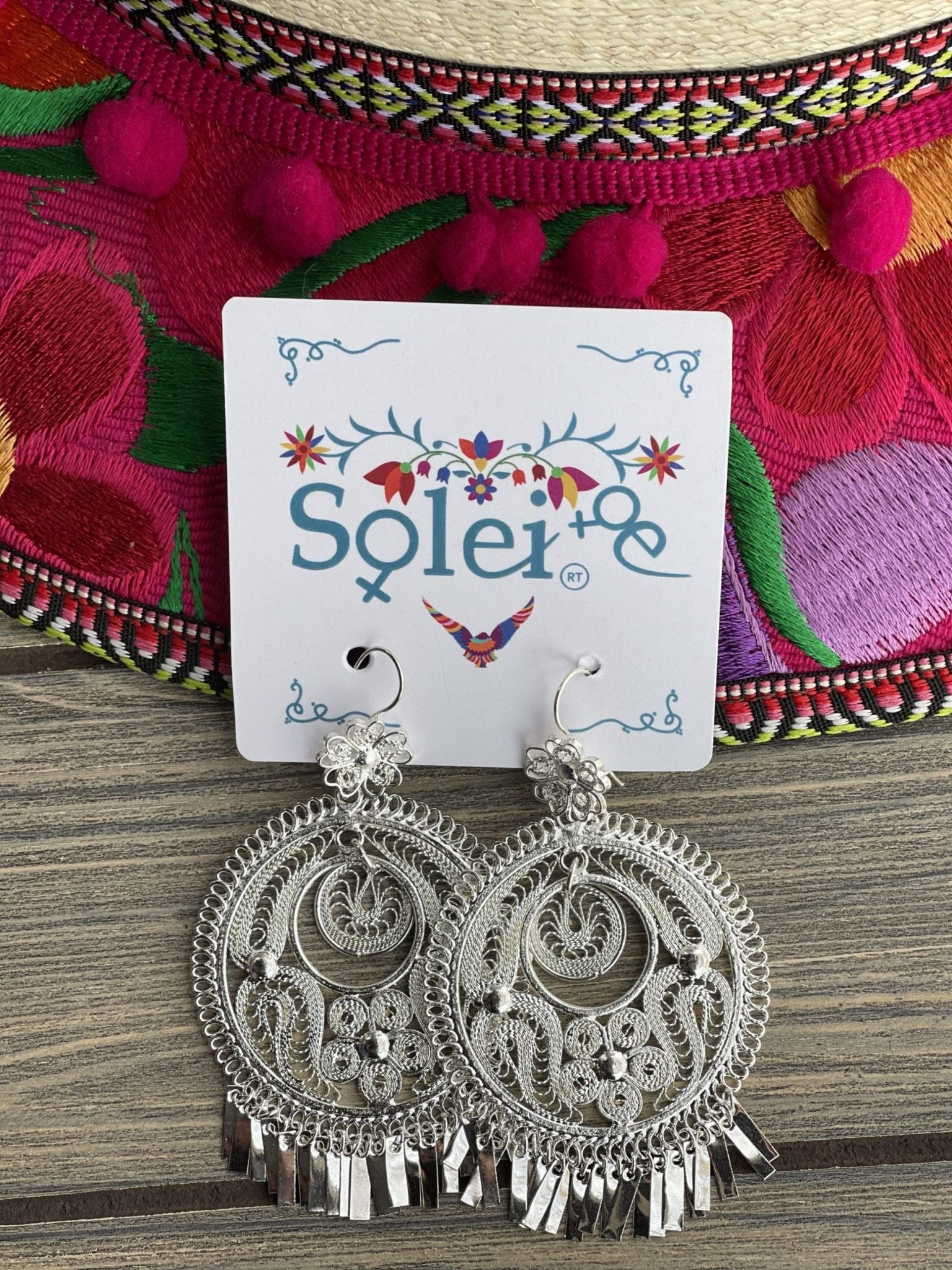 Round Filigree Earrings. Filigrana Encaje Redondo. - Solei Store